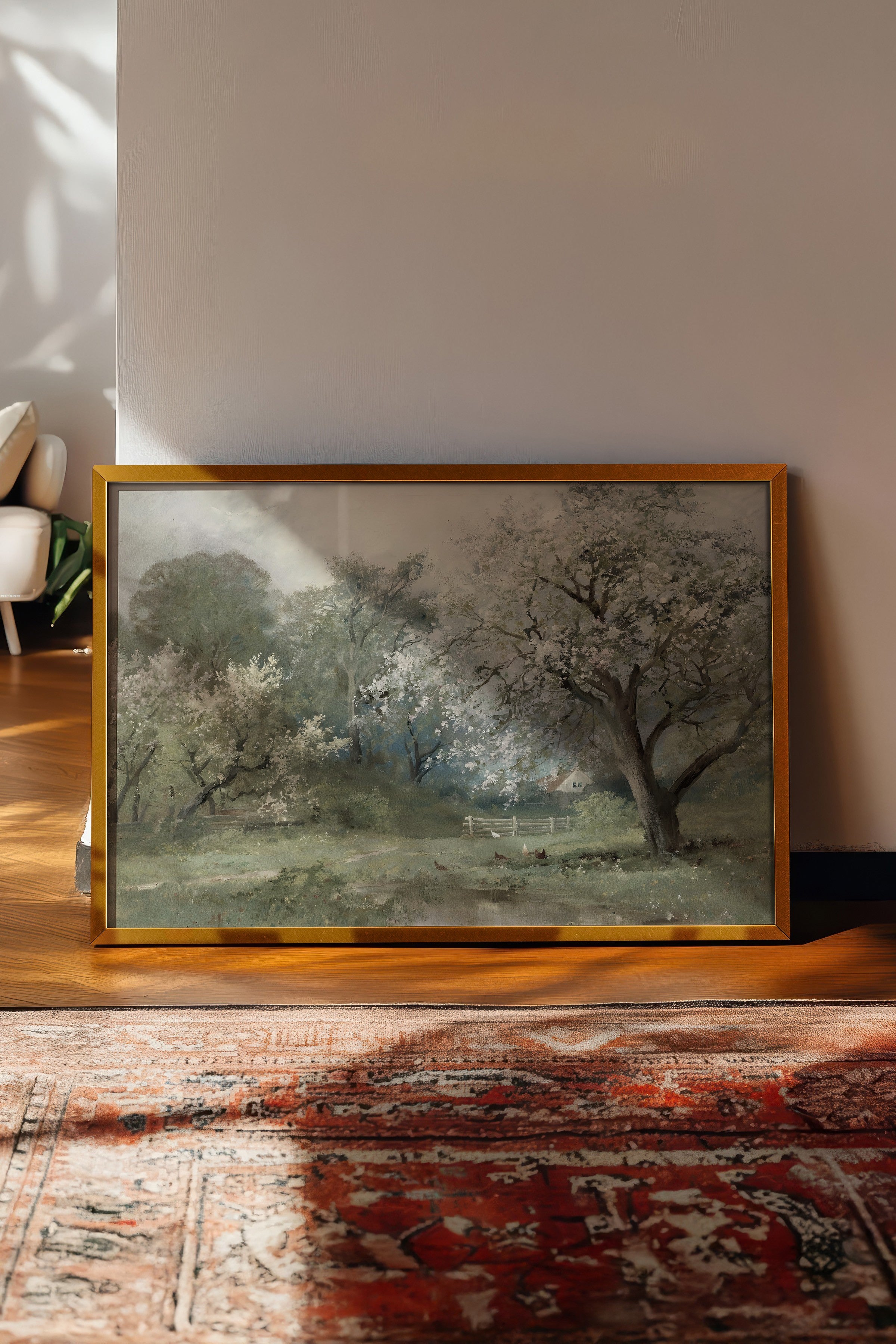 Vintage Tablo, Gold Çerçeveli Poster, Vintage Duvar Dekoru