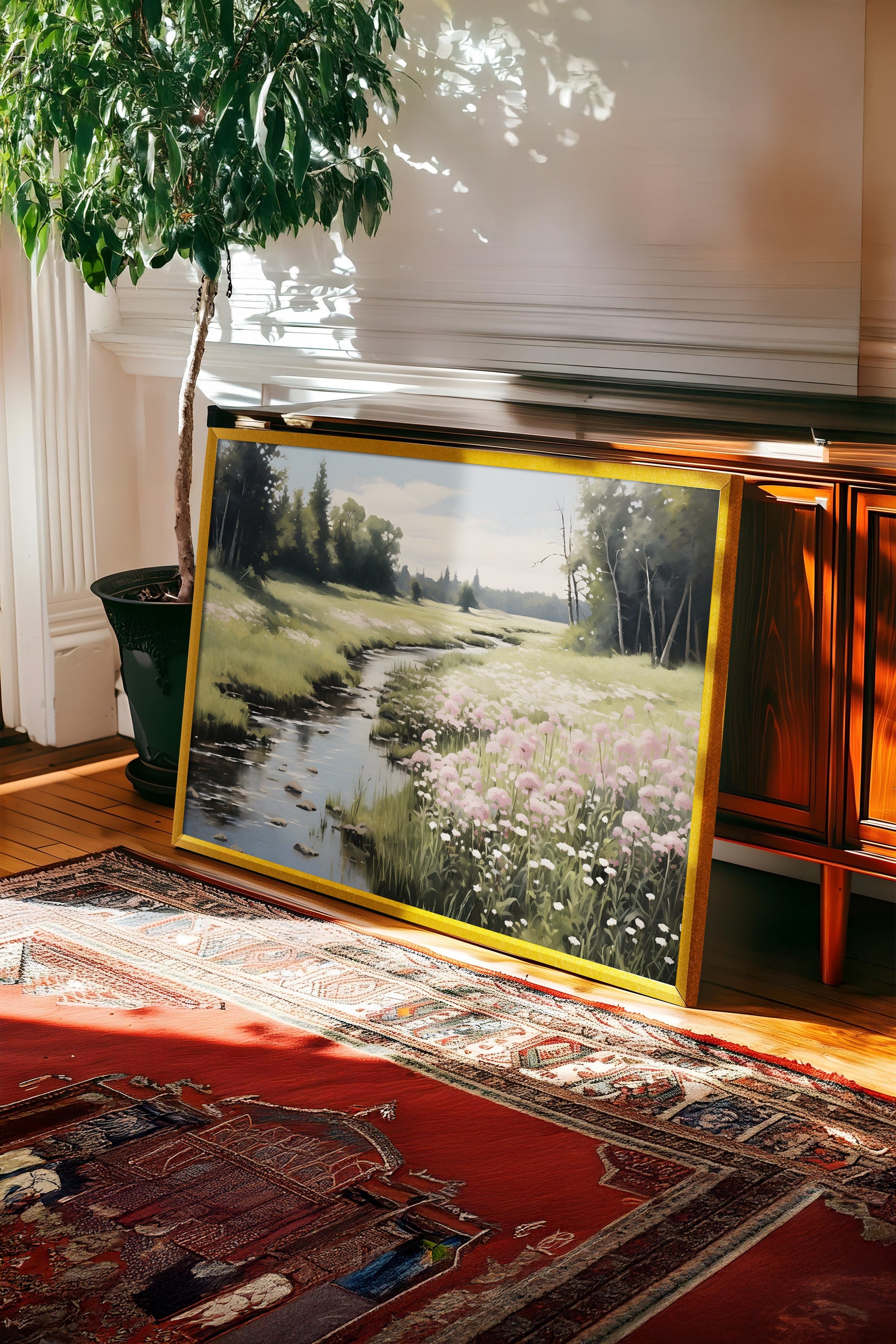 Vintage Tablo, Gold Çerçeveli Poster, Vintage Duvar Dekoru