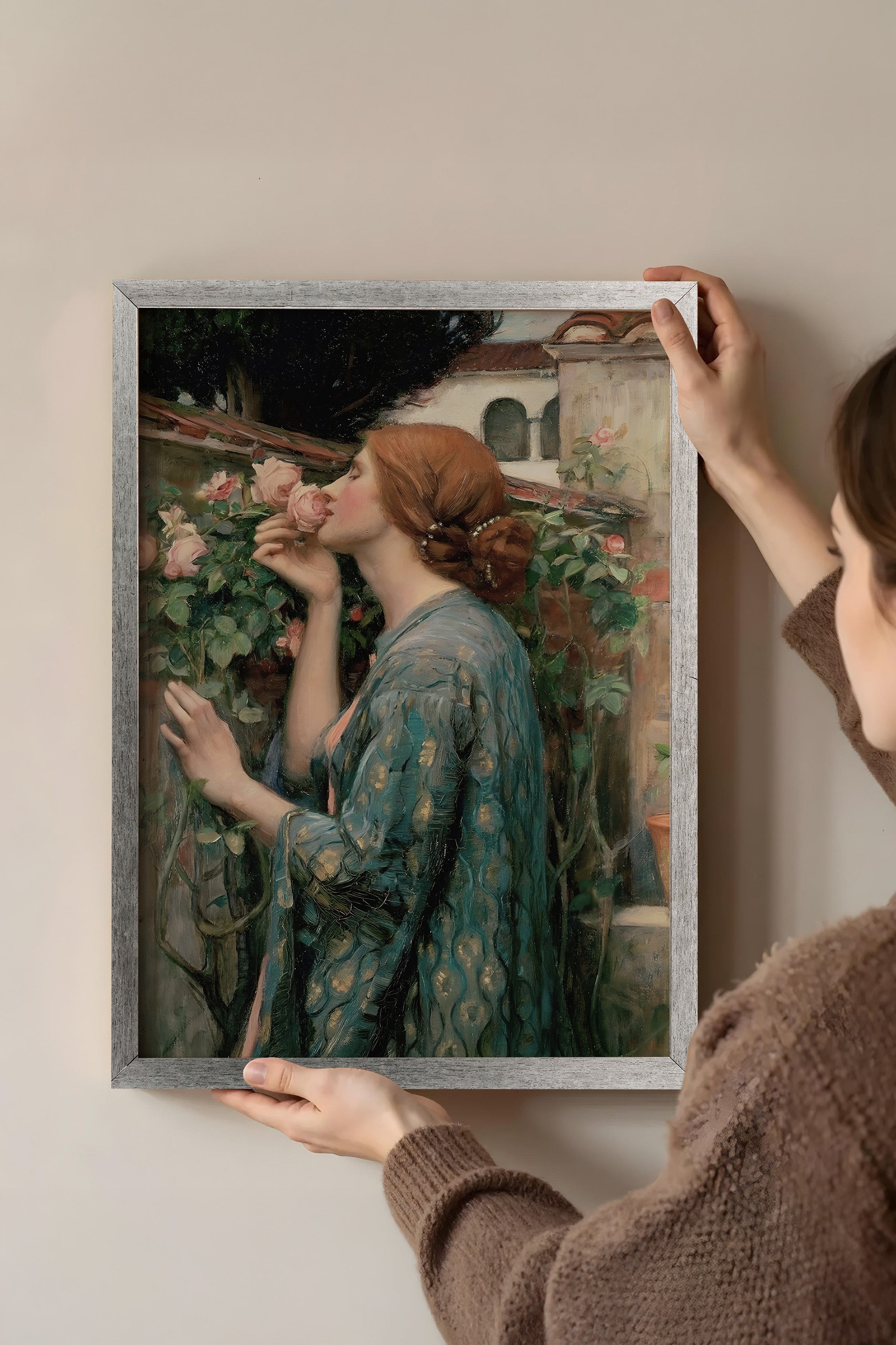 Vintage Tablo, Gümüş Çerçeveli Poster, Vintage Duvar Dekoru