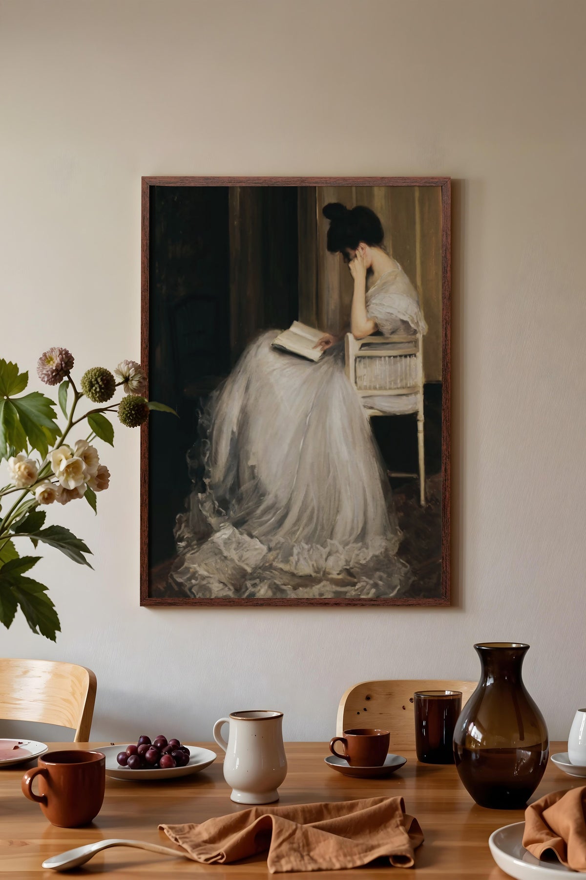 Vintage Tablo, Kahverengi Çerçeveli Poster, Vintage Duvar Dekoru