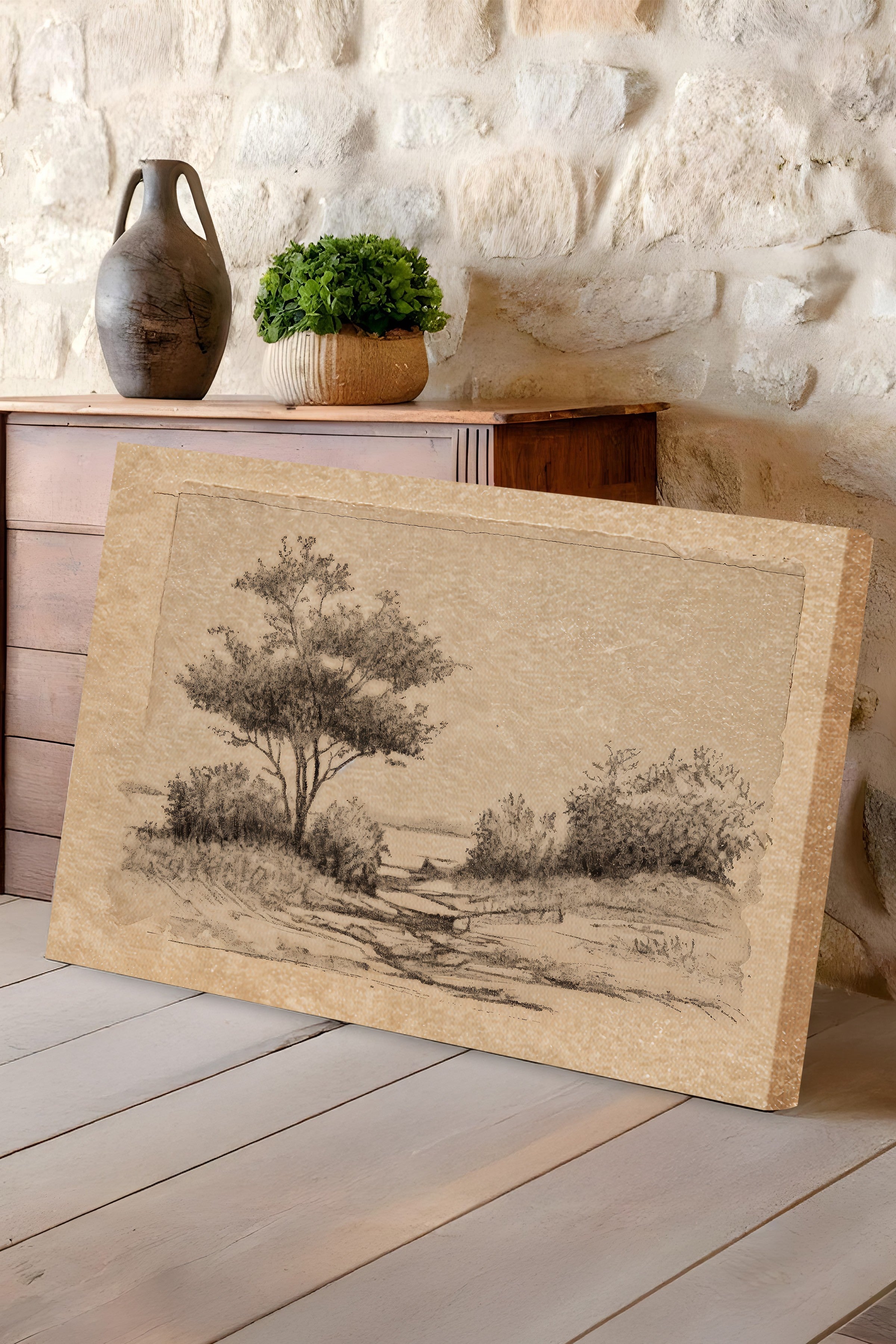 Vintage Tablo, Kanvas Tablo, Vintage Duvar Dekoru