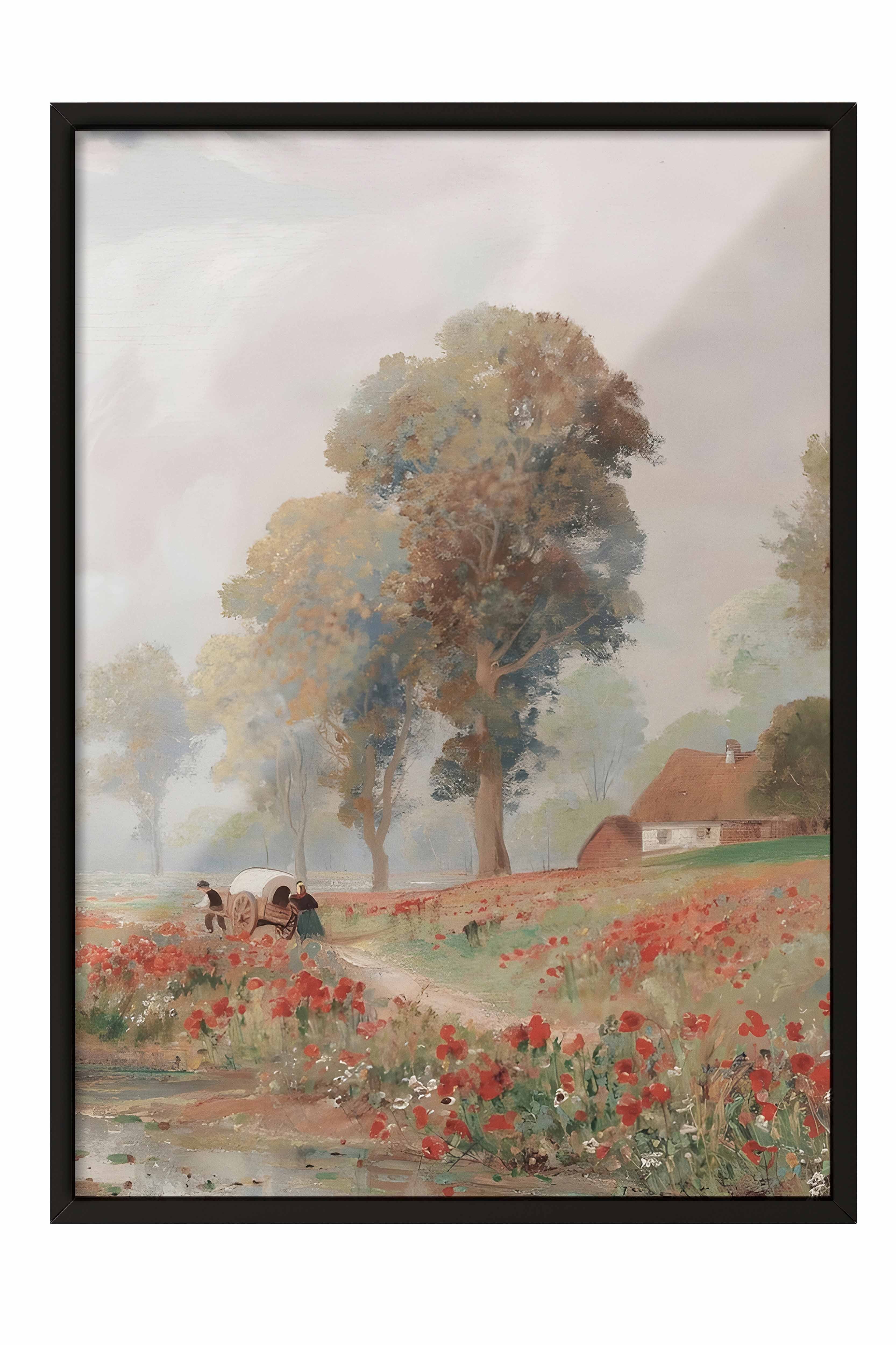Vintage Tablo, Siyah Çerçeveli Poster, Vintage Duvar Dekoru