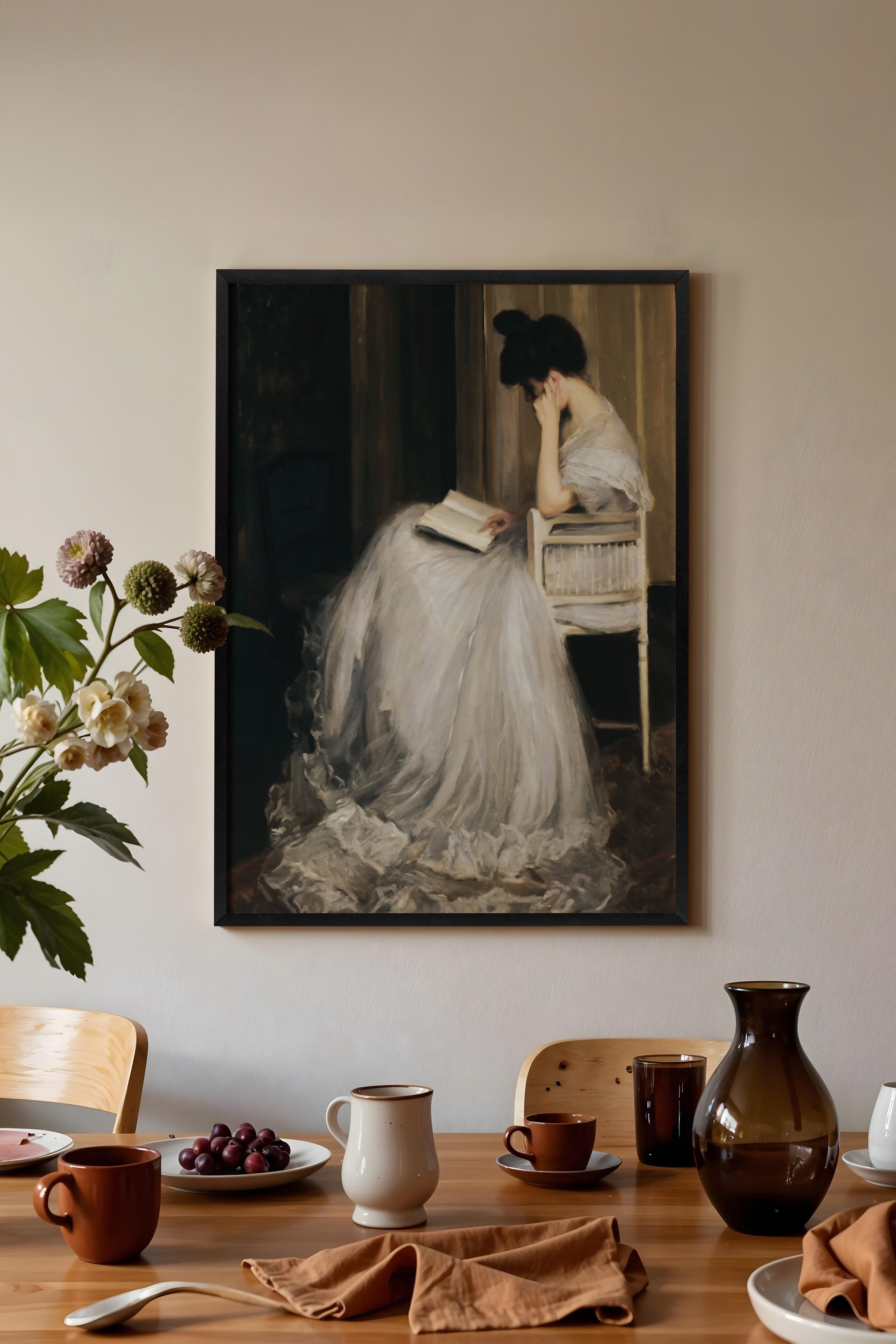 Vintage Tablo, Siyah Çerçeveli Poster, Vintage Duvar Dekoru