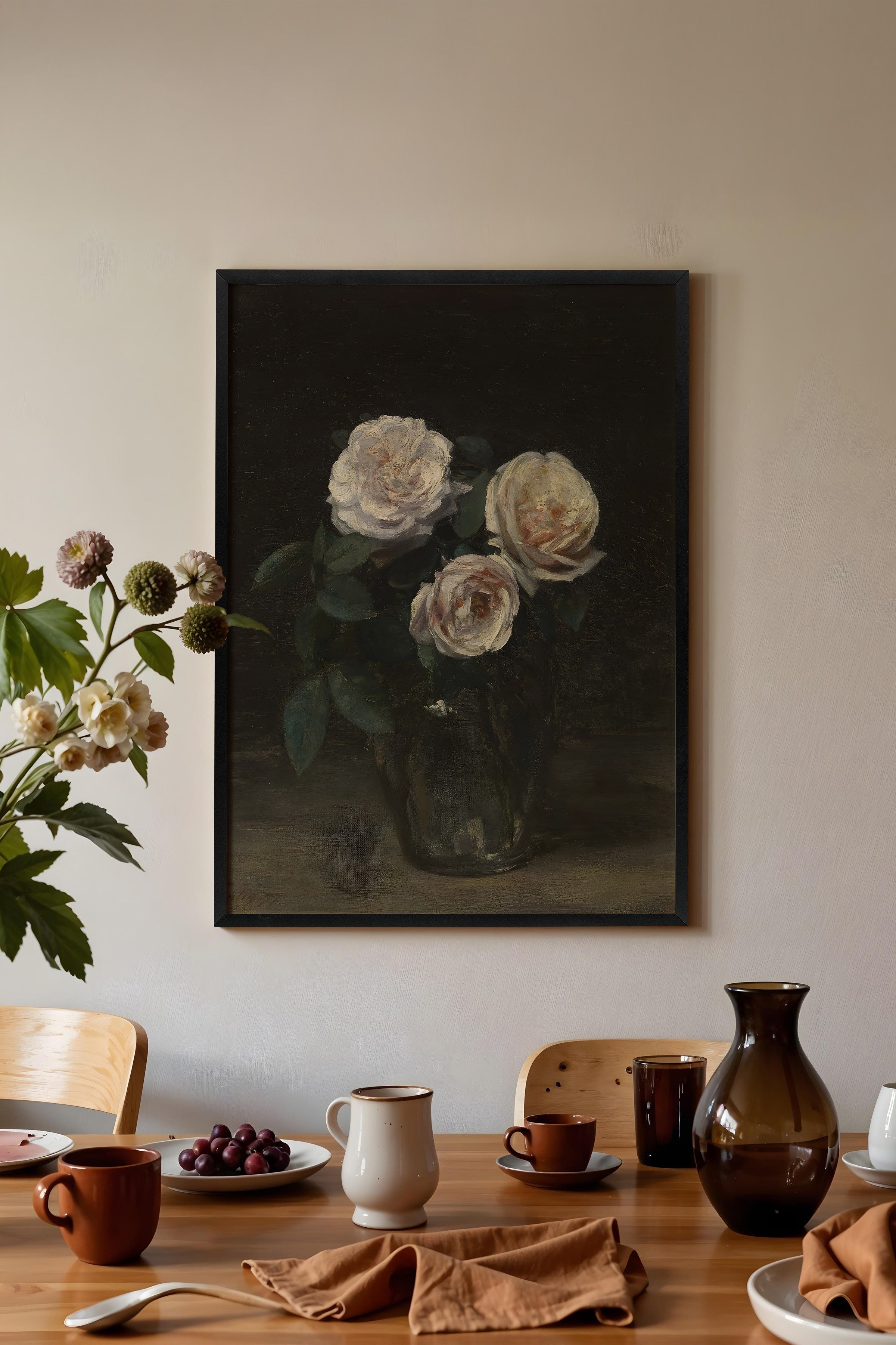 Vintage Tablo, Siyah Çerçeveli Poster, Vintage Duvar Dekoru
