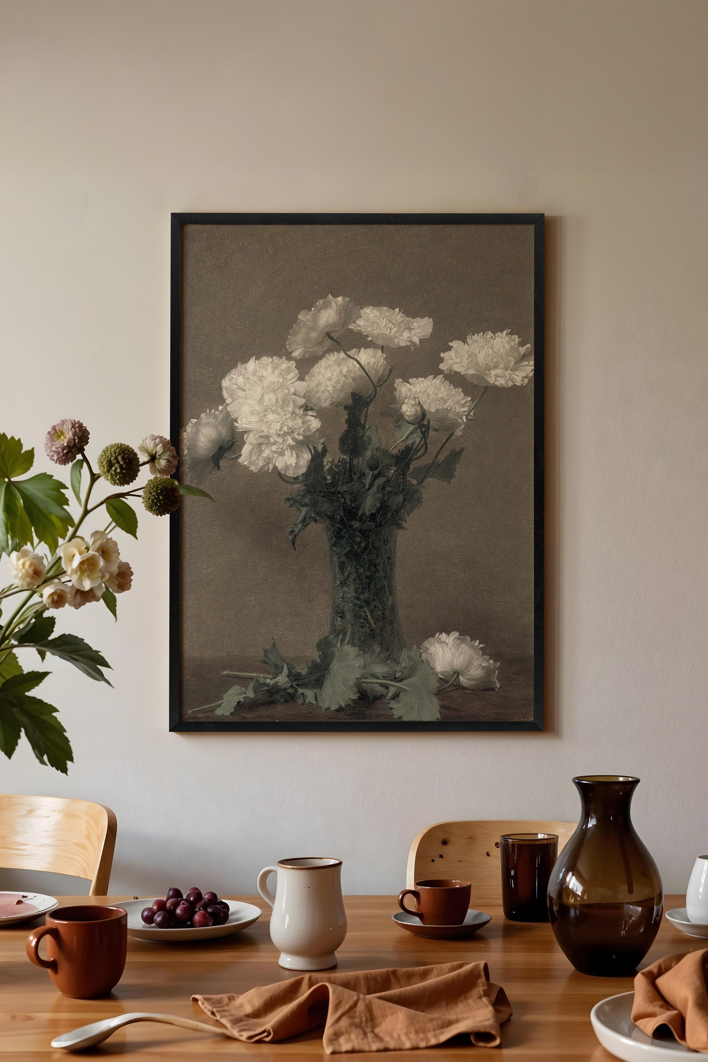 Vintage Tablo, Siyah Çerçeveli Poster, Vintage Duvar Dekoru