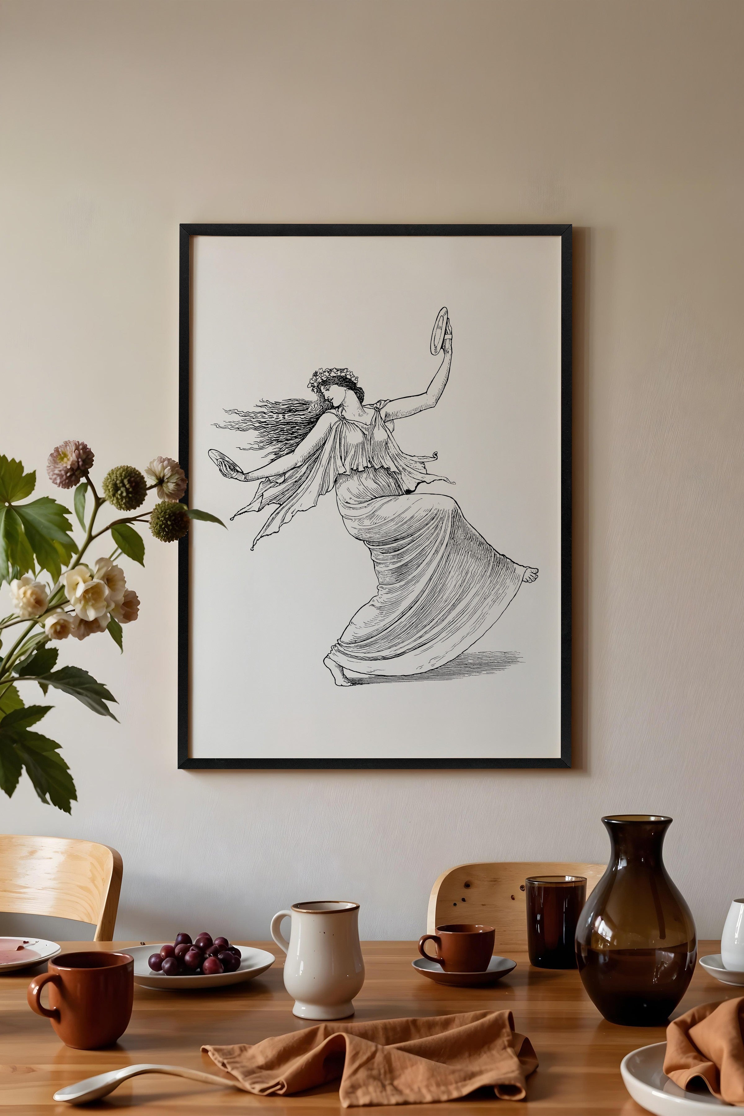Vintage Tablo, Siyah Çerçeveli Poster, Vintage Duvar Dekoru