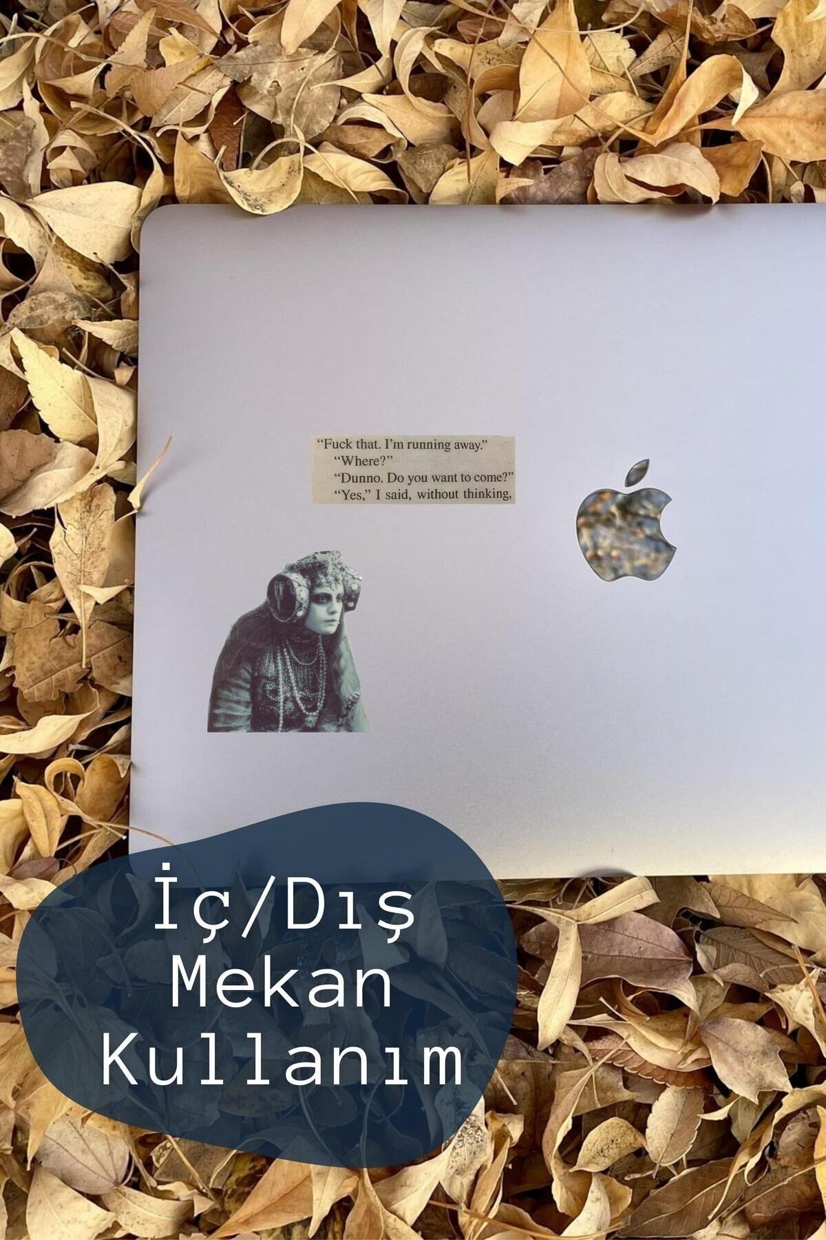 Vintage Temalı Sticker Seti - 24 Adet Etiket Seti- Telefon, Tablet, Defter Laptop Uyumlu Etiket