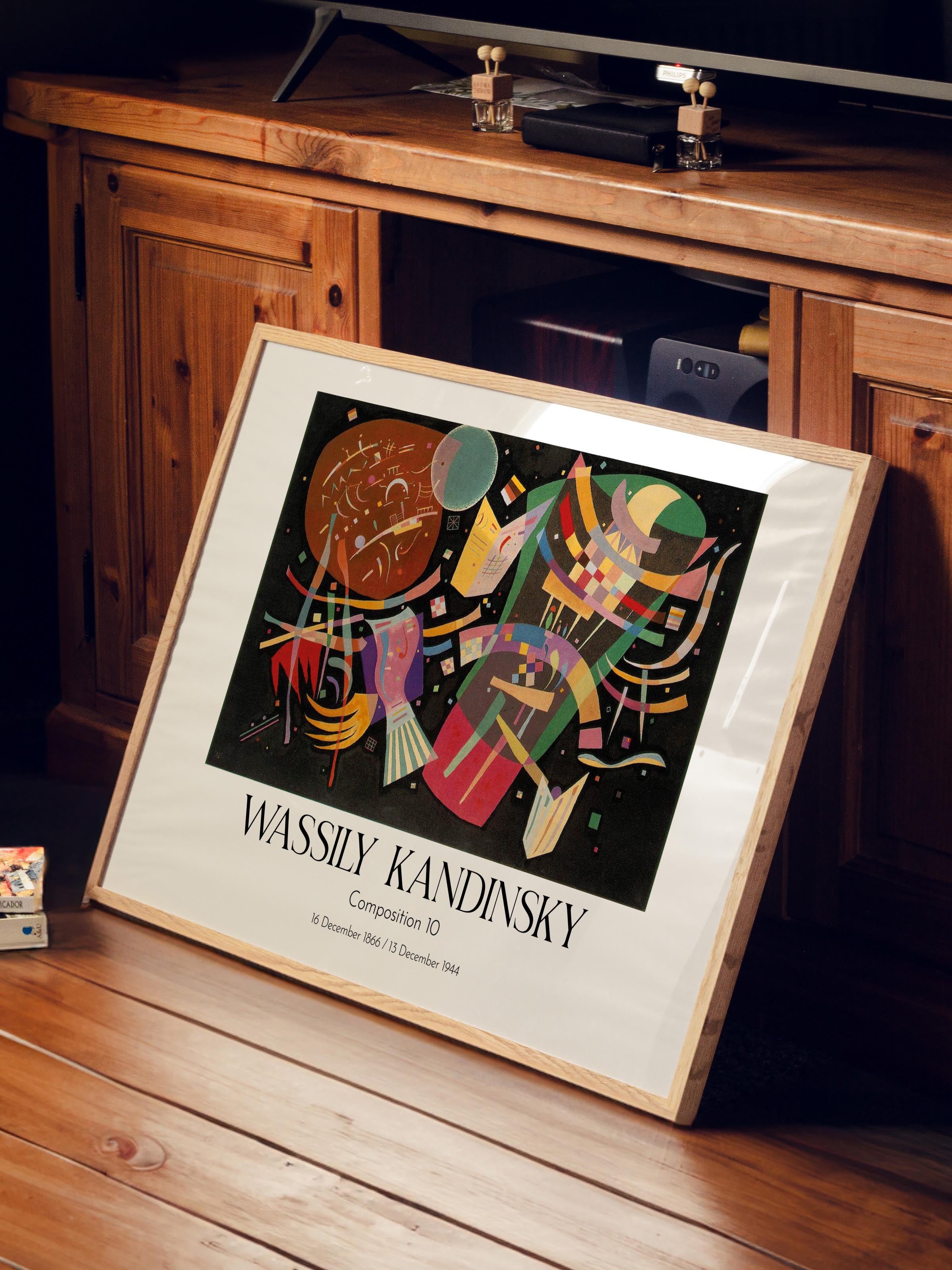 Wassily Kandinsky - Composition 10, Ahşap Çerçeveli Tablo, Sanat Serisi NO:112436