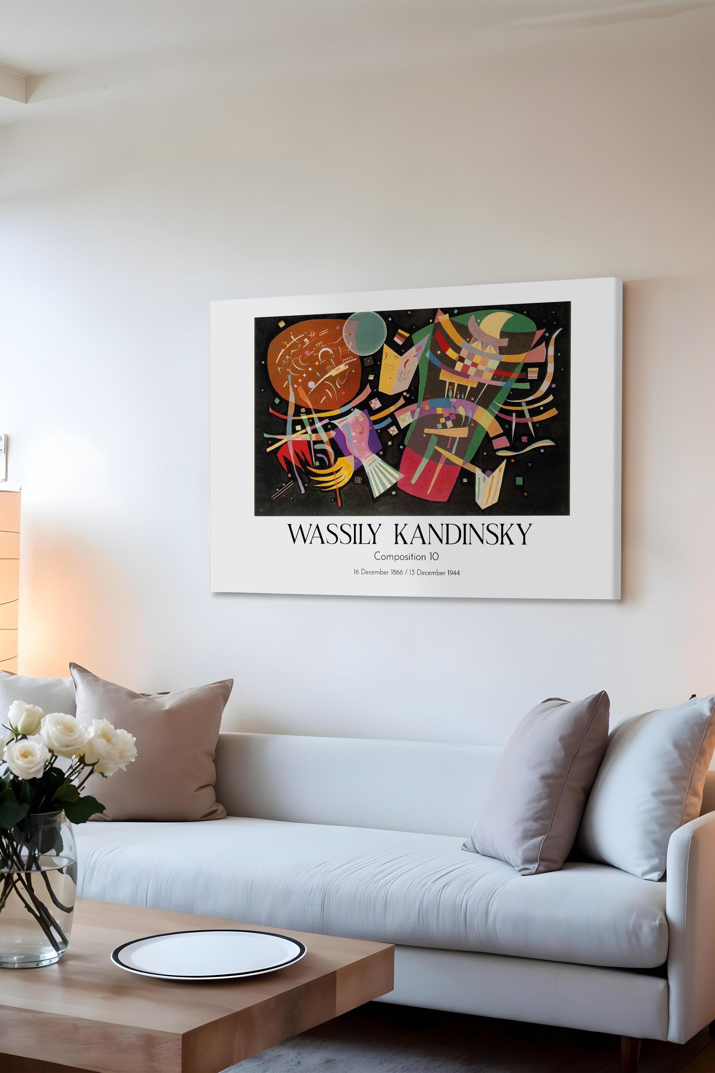 Wassily Kandinsky - Composition 10, Kanvas Tablo, Sanat Serisi NO:112436