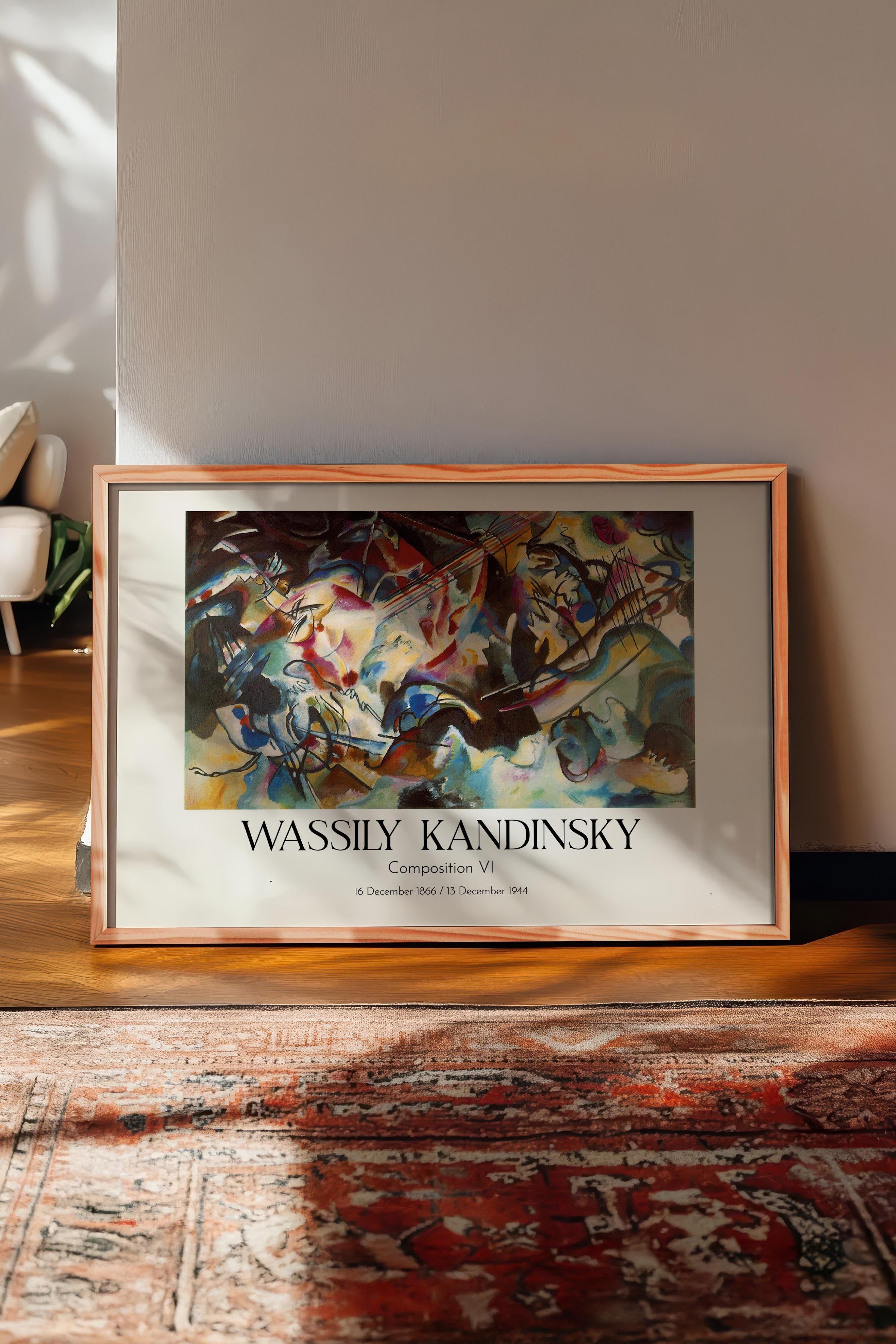 Wassily Kandinsky - Composition VI, Ahşap Çerçeveli Tablo, Sanat Serisi NO:112438