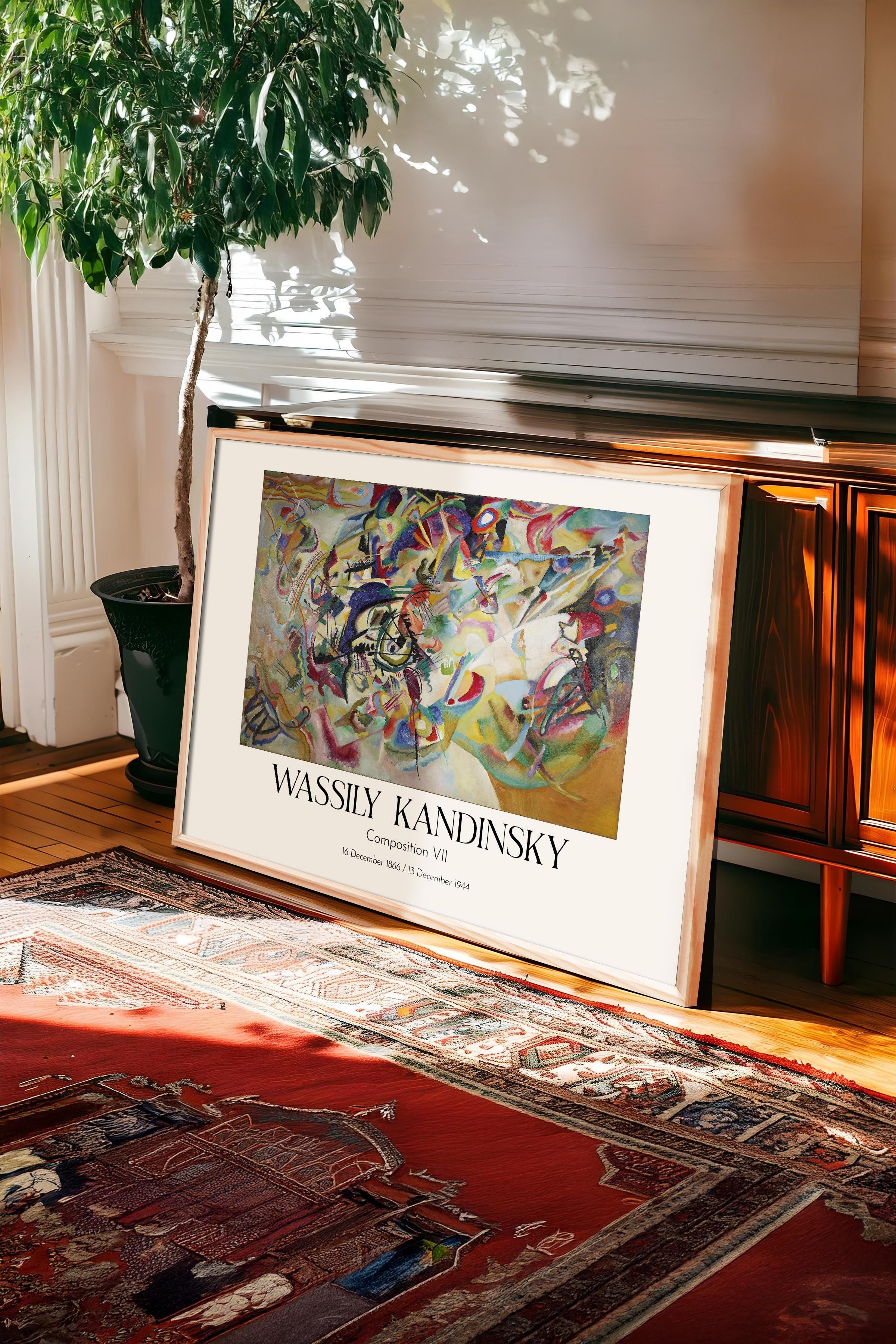Wassily Kandinsky - Composition VII, Ahşap Çerçeveli Tablo, Sanat Serisi NO:112439