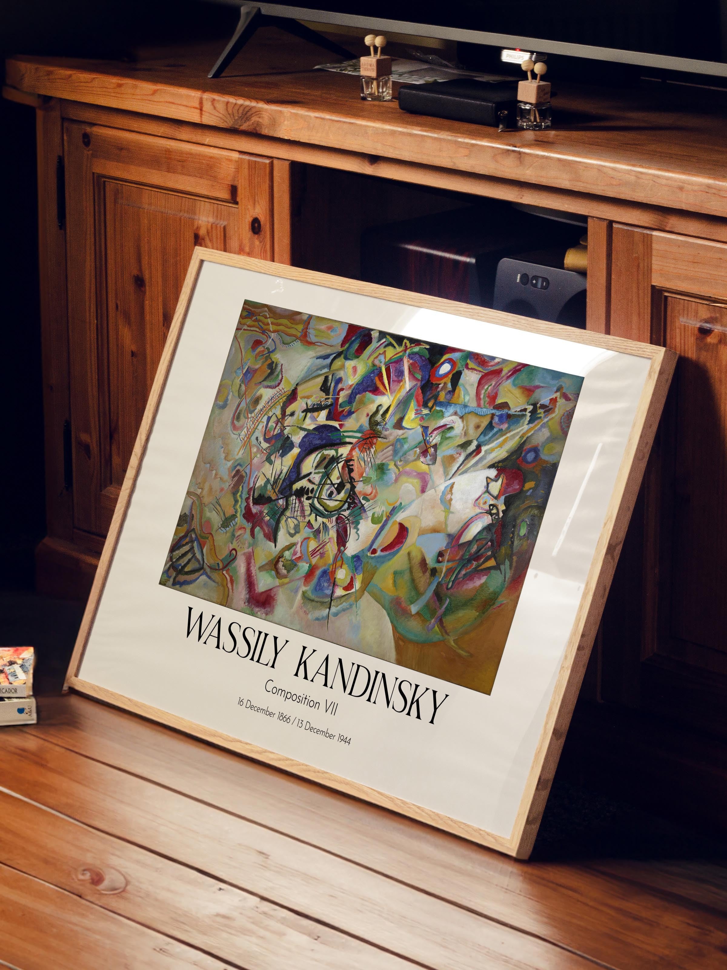 Wassily Kandinsky - Composition VII, Ahşap Çerçeveli Tablo, Sanat Serisi NO:112439