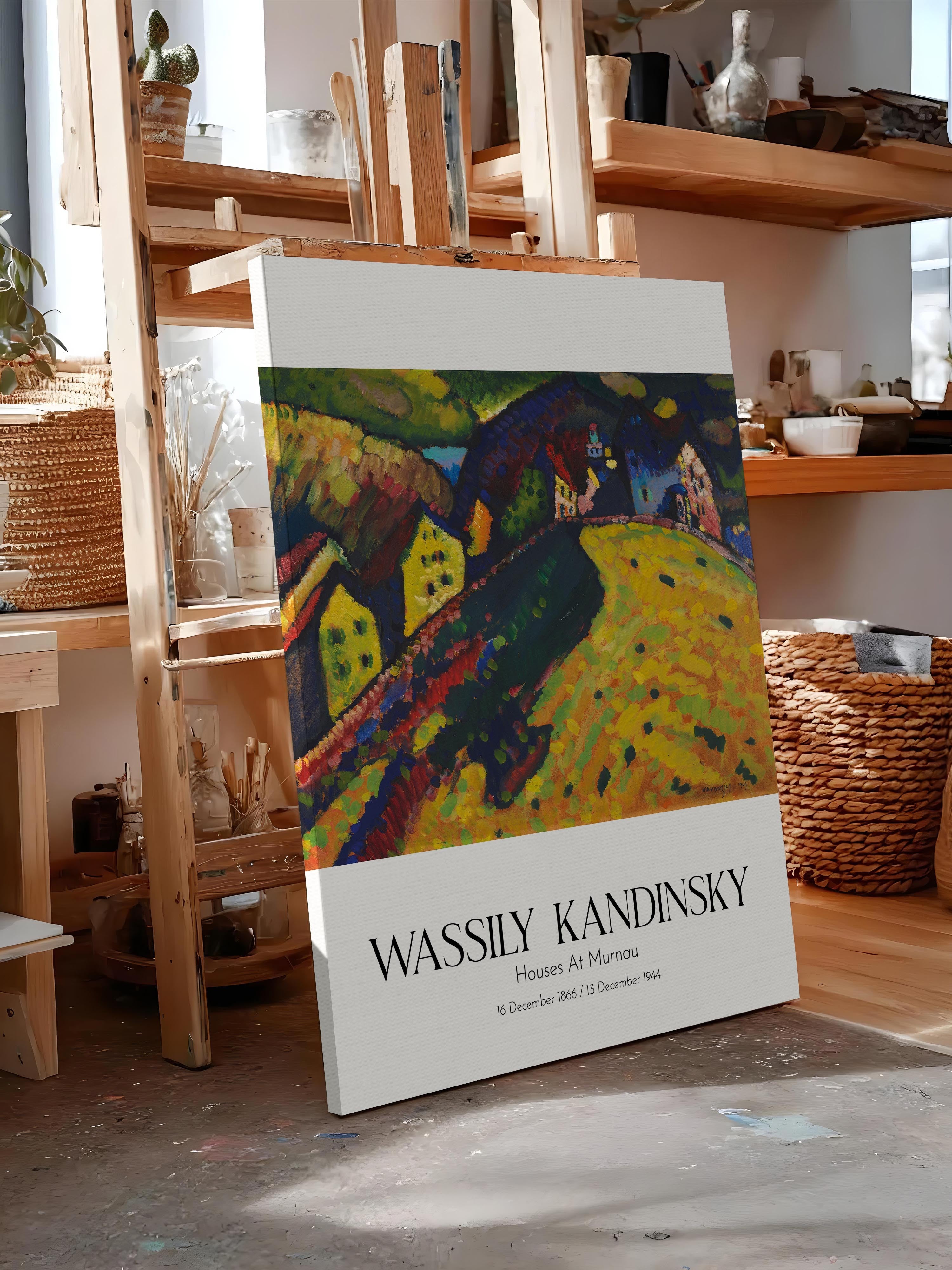 Wassily Kandinsky - Houses At Murnau, Kanvas Tablo, Sanat Serisi NO:112429
