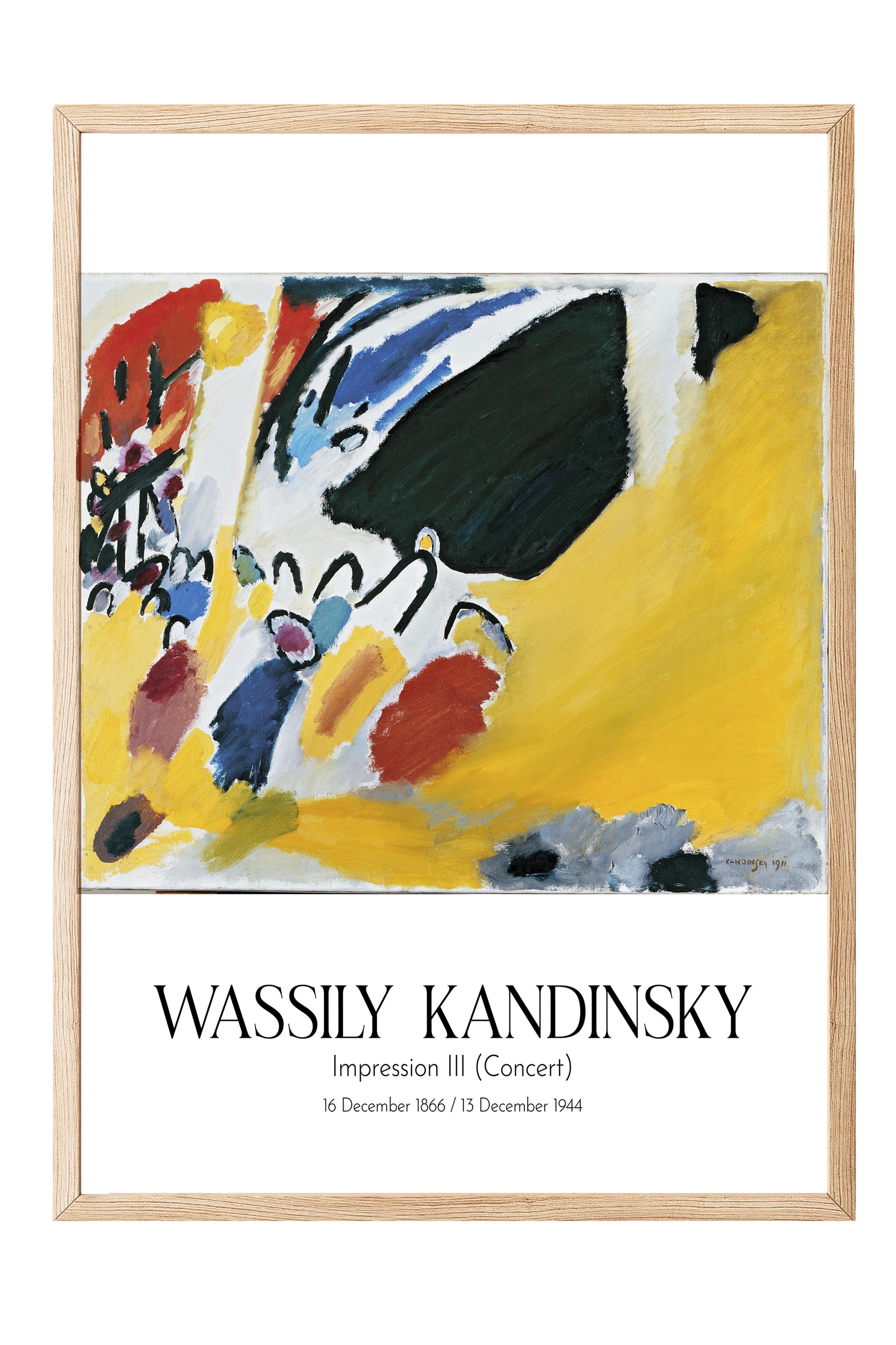 Wassily Kandinsky - Impression III (Concert), Ahşap Çerçeveli Tablo, Sanat Serisi NO:112430