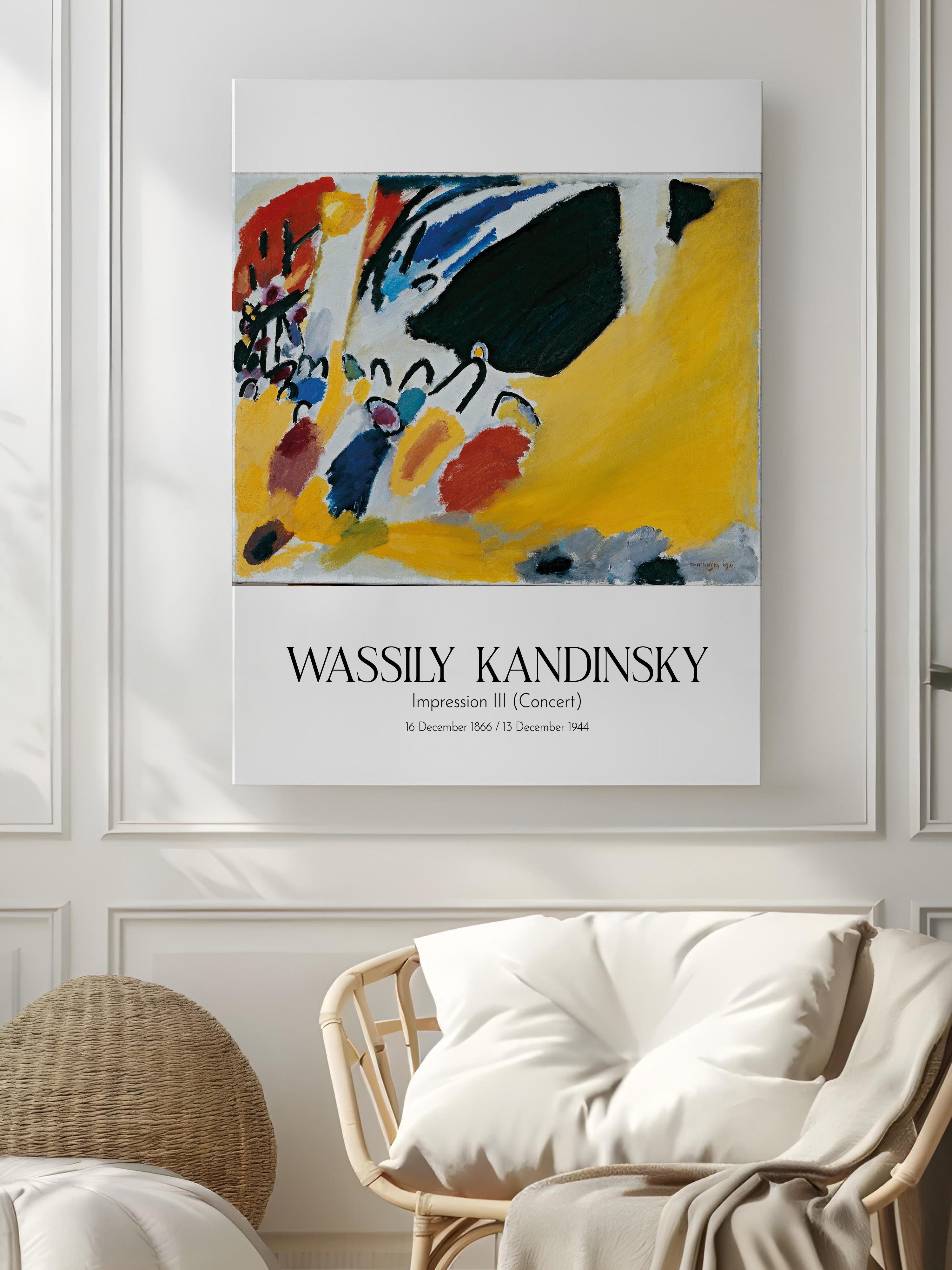 Wassily Kandinsky - Impression III (Concert), Kanvas Tablo, Sanat Serisi NO:112430
