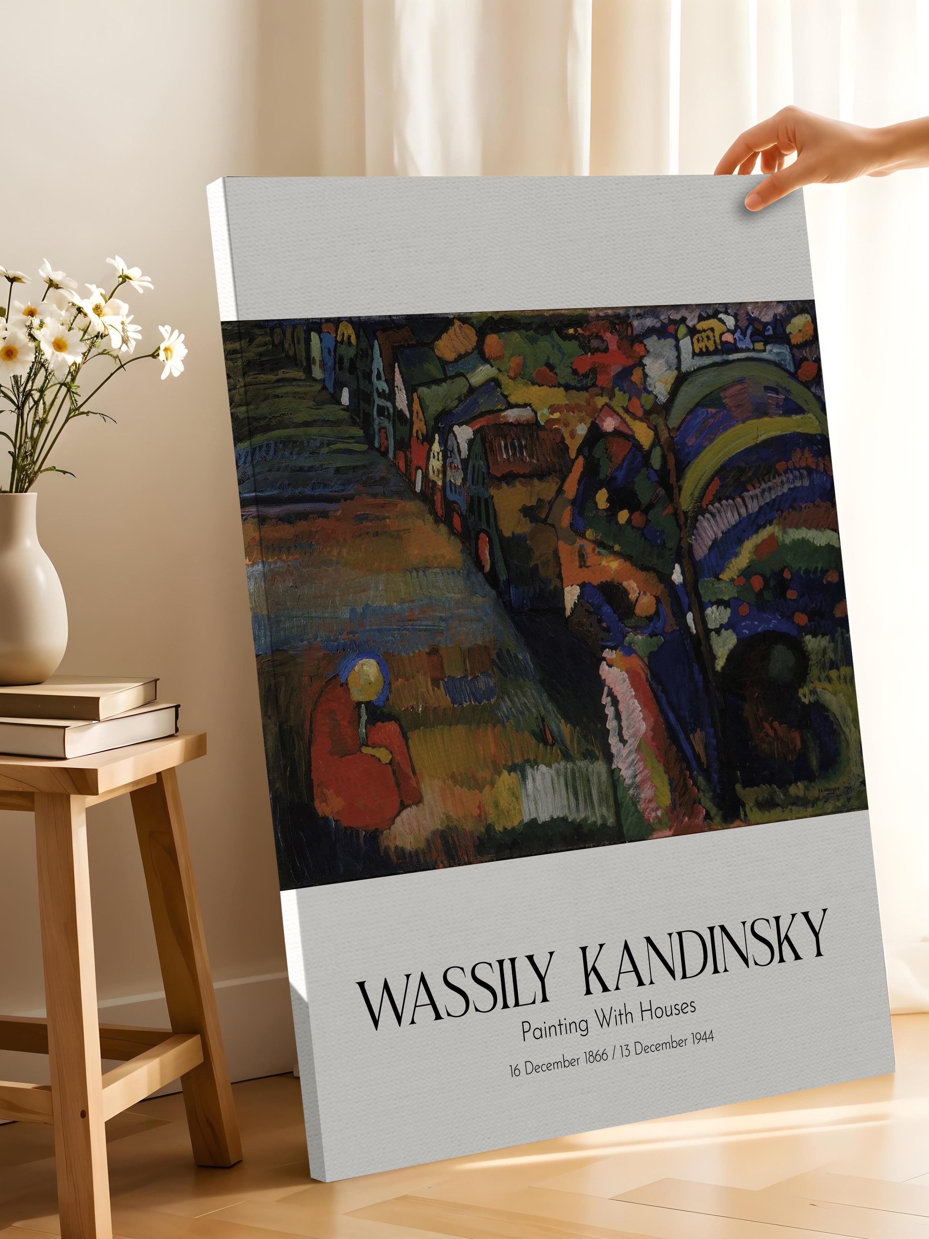 Wassily Kandinsky - Painting With Houses, Kanvas Tablo, Sanat Serisi NO:112432