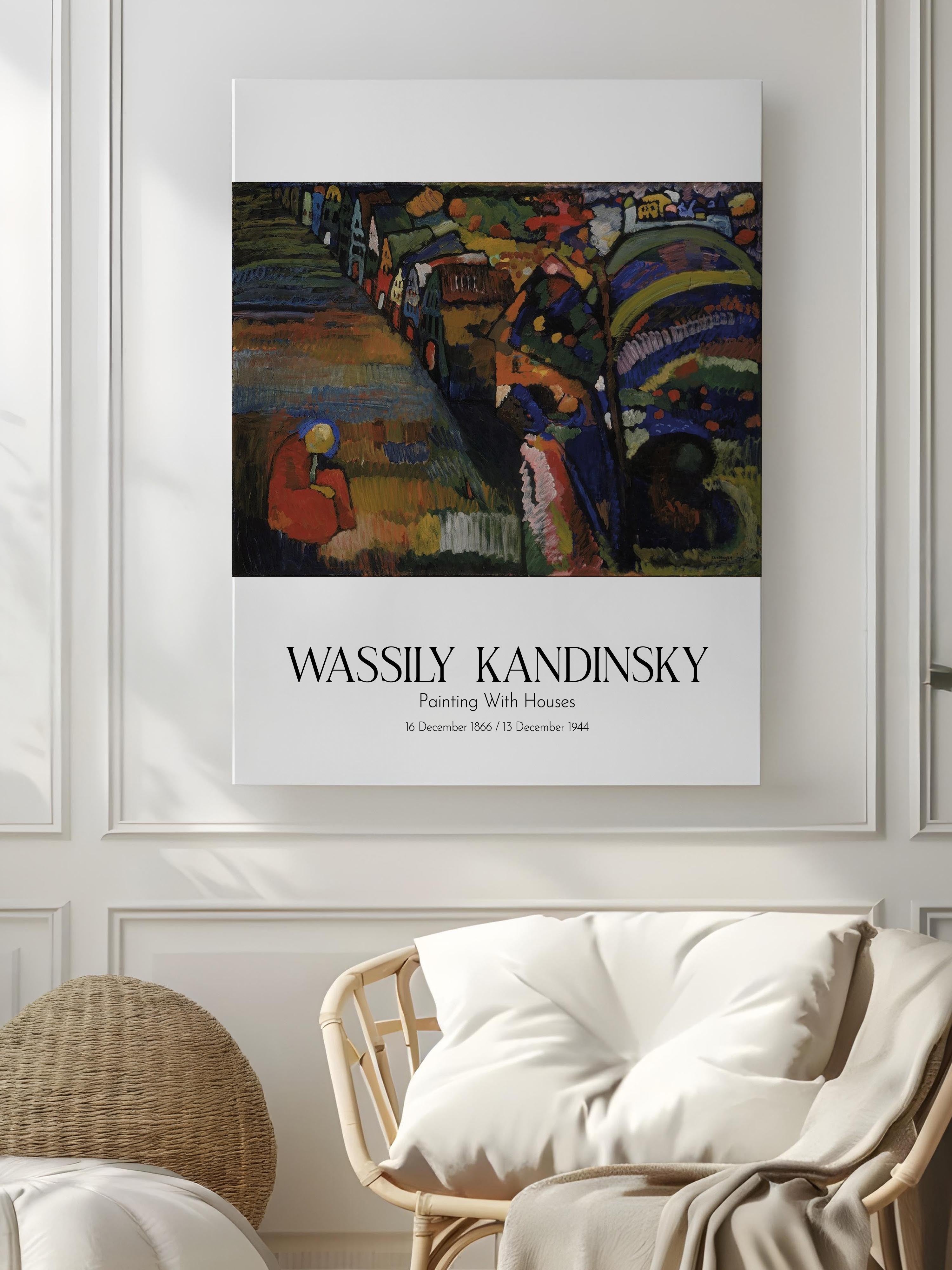 Wassily Kandinsky - Painting With Houses, Kanvas Tablo, Sanat Serisi NO:112432