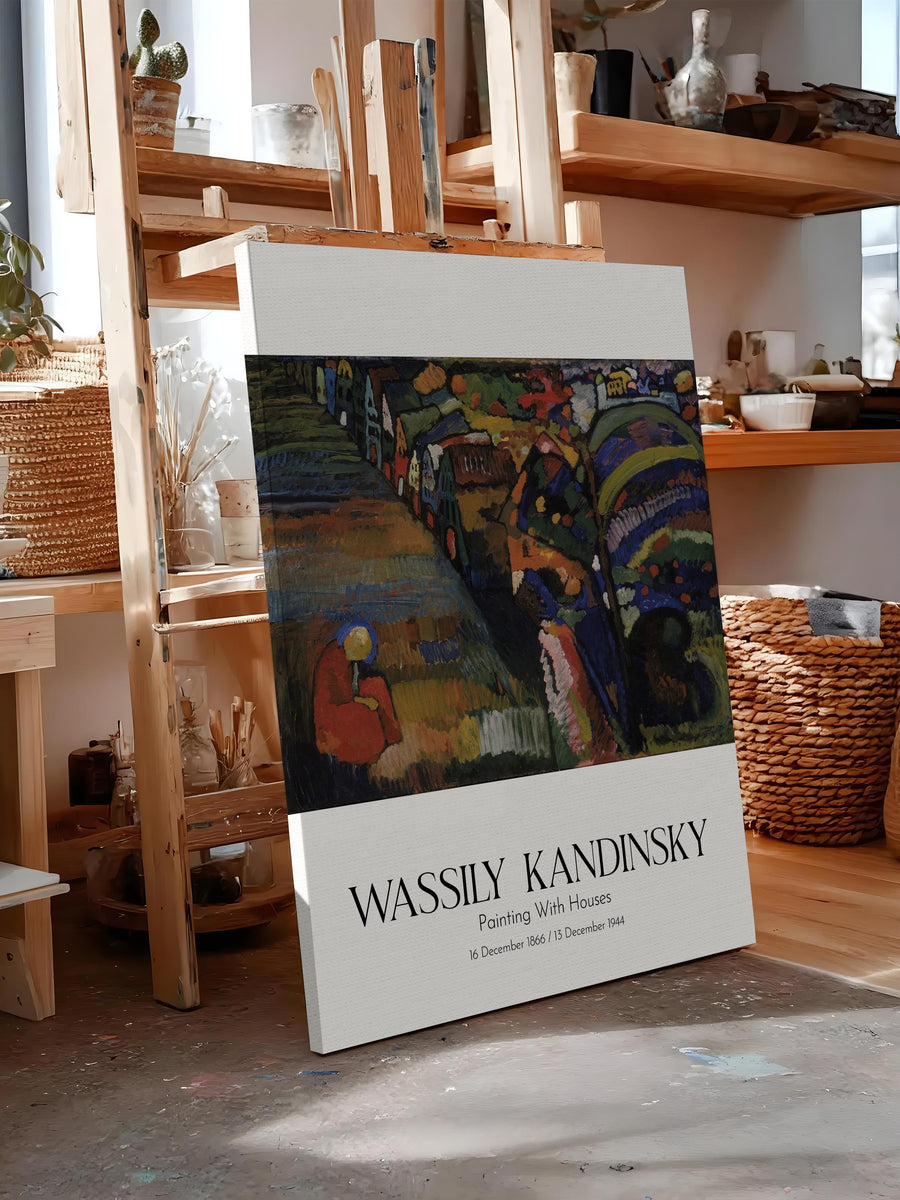 Wassily Kandinsky - Painting With Houses, Kanvas Tablo, Sanat Serisi NO:112432