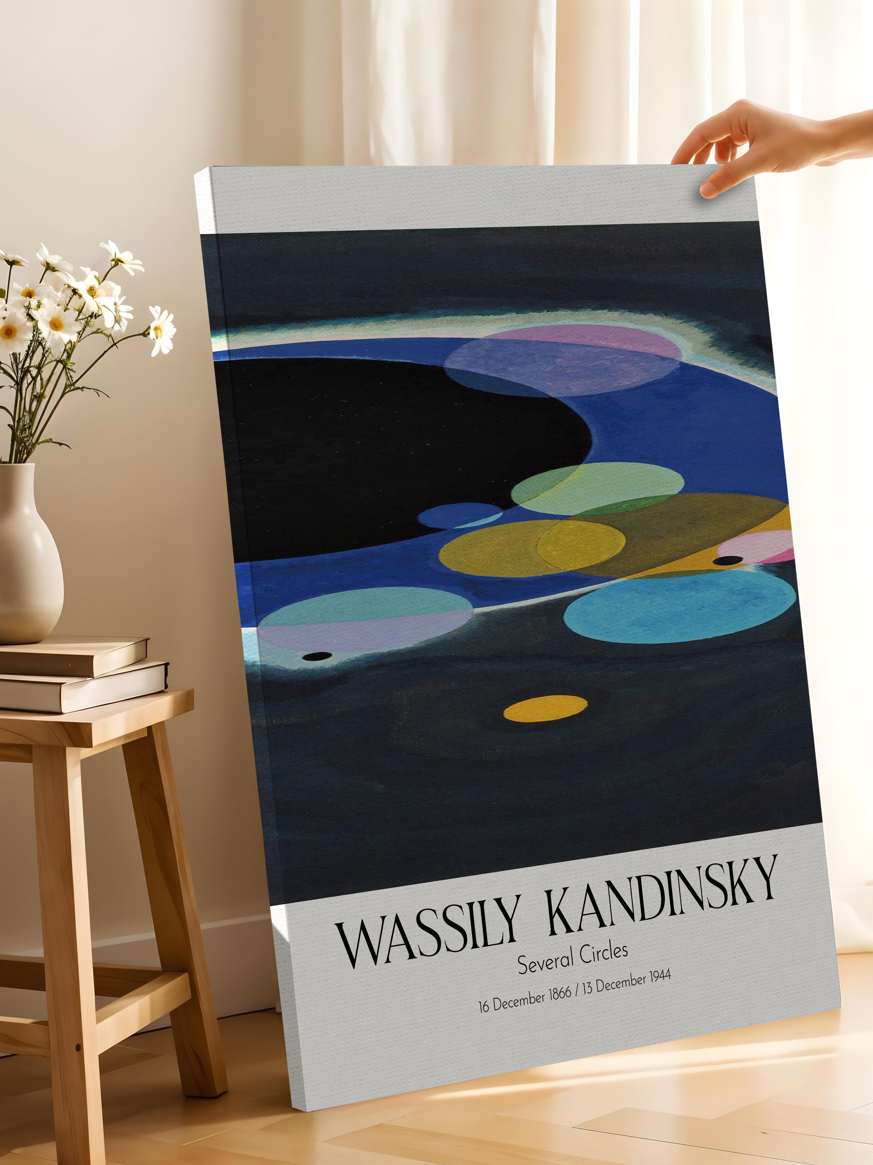 Wassily Kandinsky - Several Circles, Kanvas Tablo, Sanat Serisi NO:112433