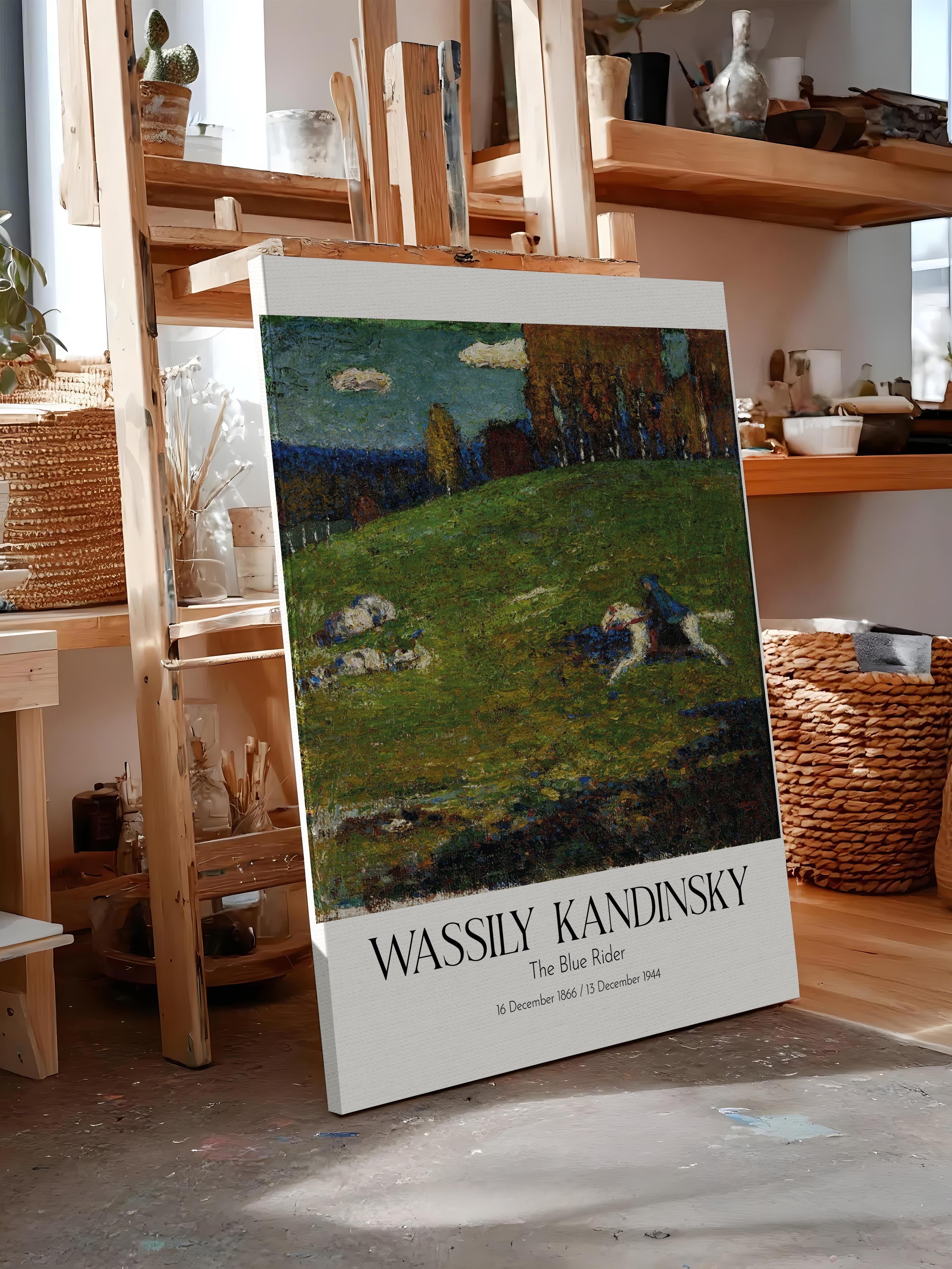 Wassily Kandinsky - The Blue Rider, Kanvas Tablo, Sanat Serisi NO:112434
