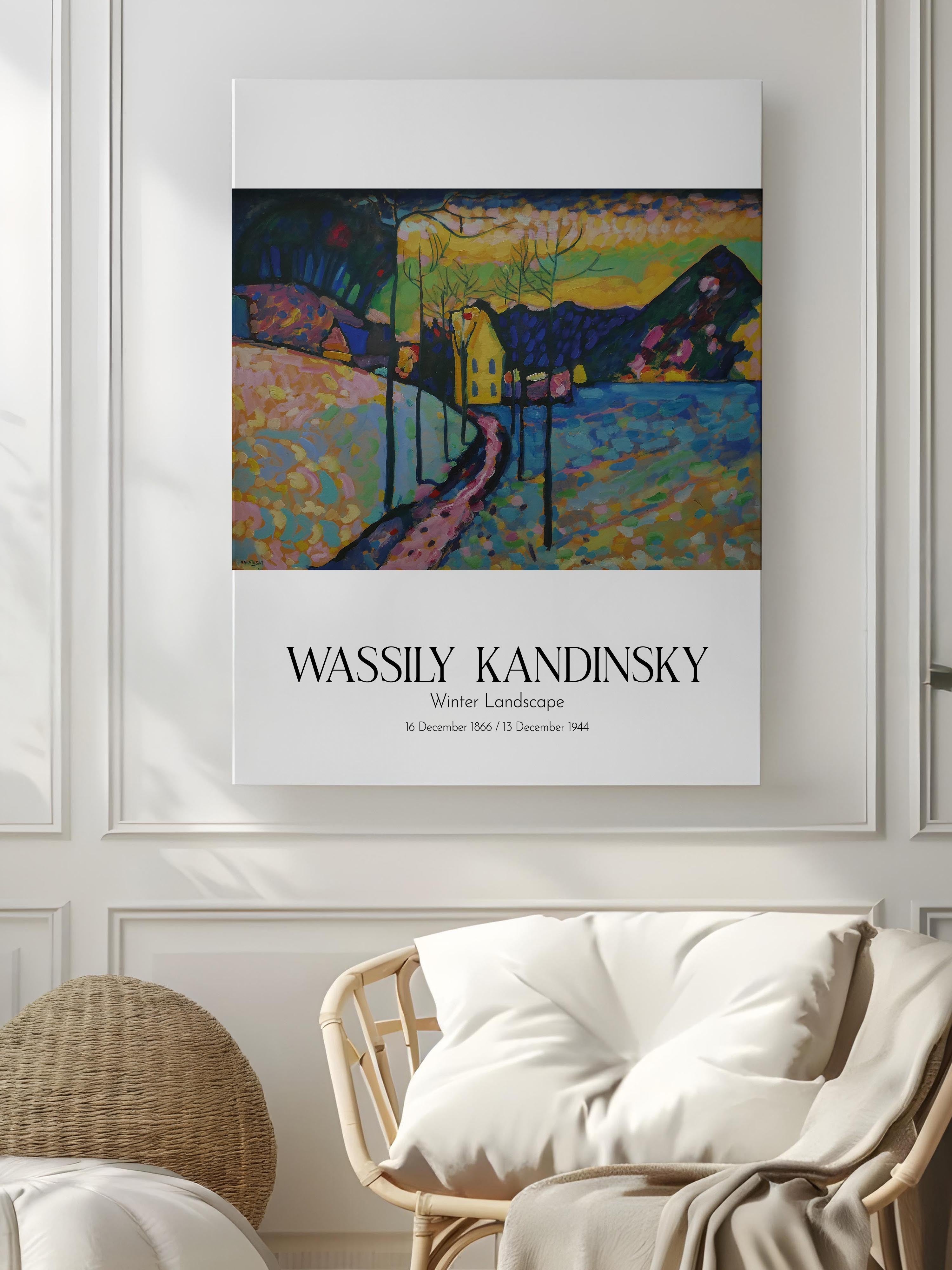 Wassily Kandinsky - Winter Landscape, Kanvas Tablo, Sanat Serisi NO:112435