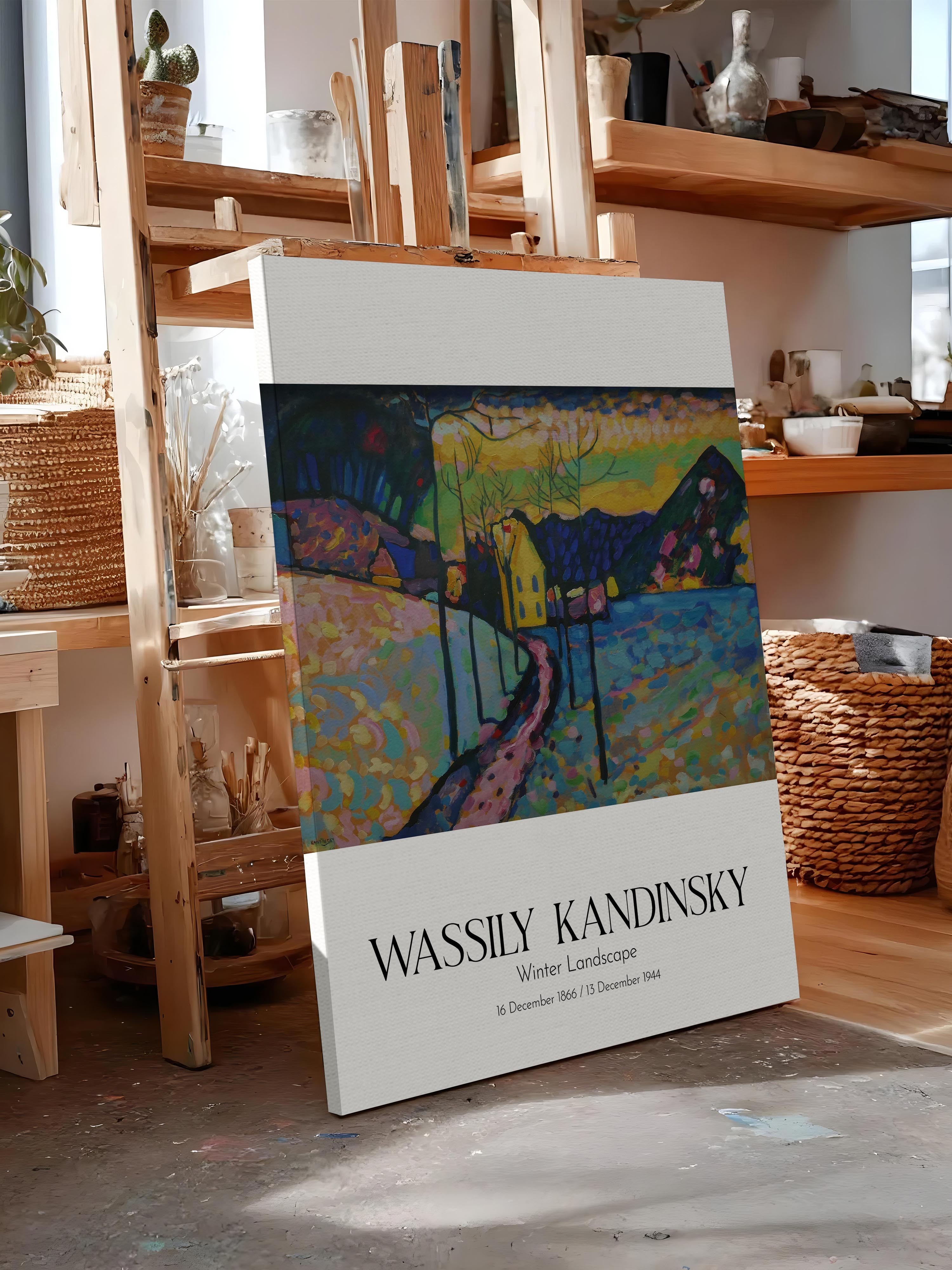 Wassily Kandinsky - Winter Landscape, Kanvas Tablo, Sanat Serisi NO:112435