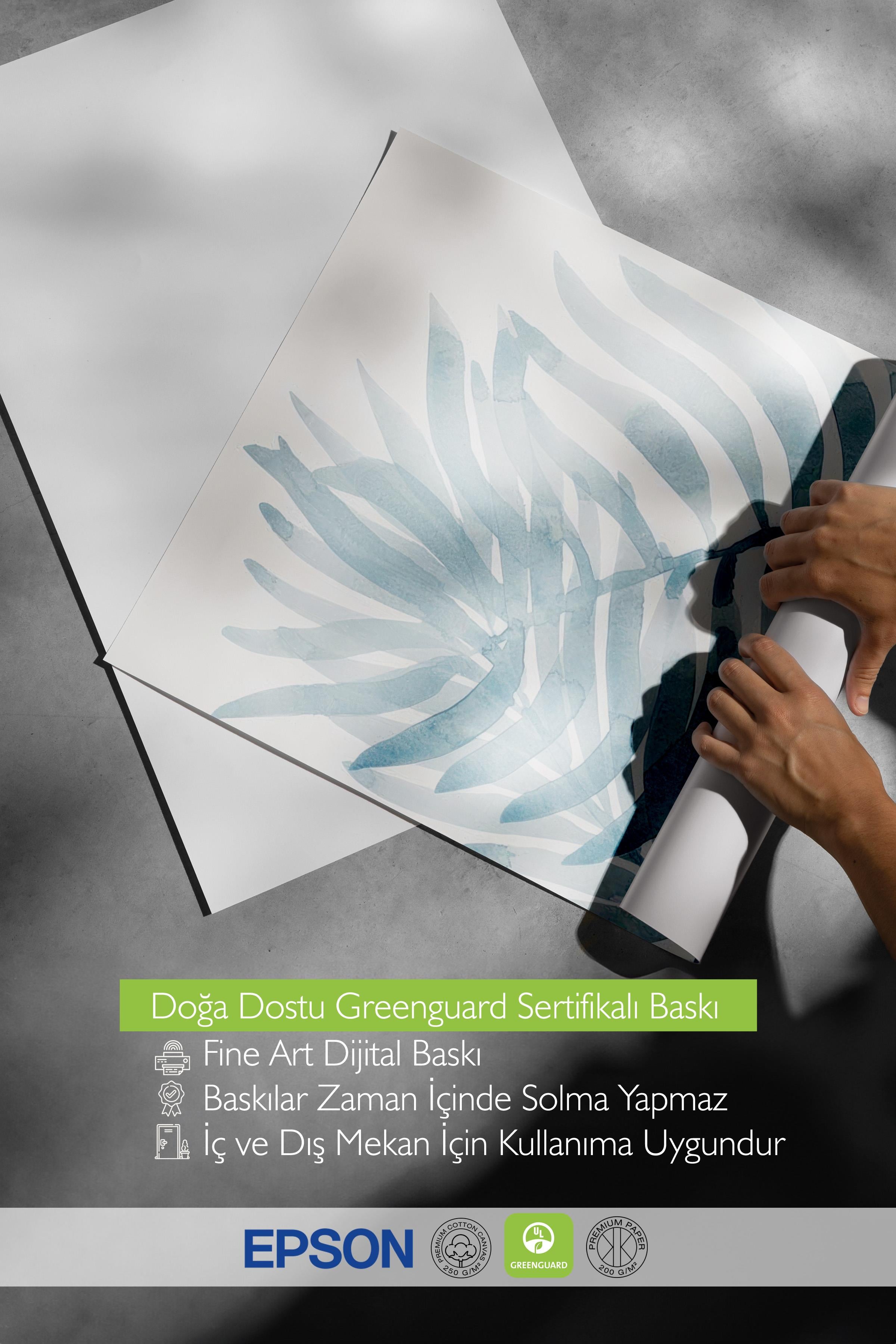 Watercolor Leaf Poster, Çerçevesiz Duvar Posteri, Dikey Duvar Tablosu Comfort Serisi NO:108538