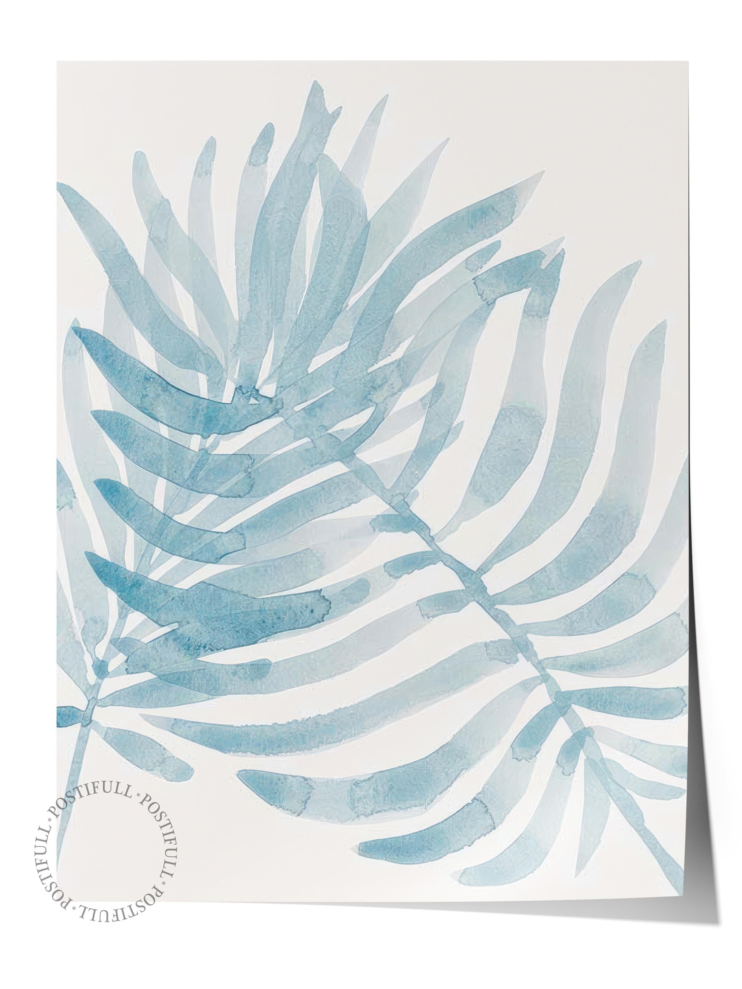 Watercolor Leaf Poster, Çerçevesiz Duvar Posteri, Dikey Duvar Tablosu Comfort Serisi NO:108538