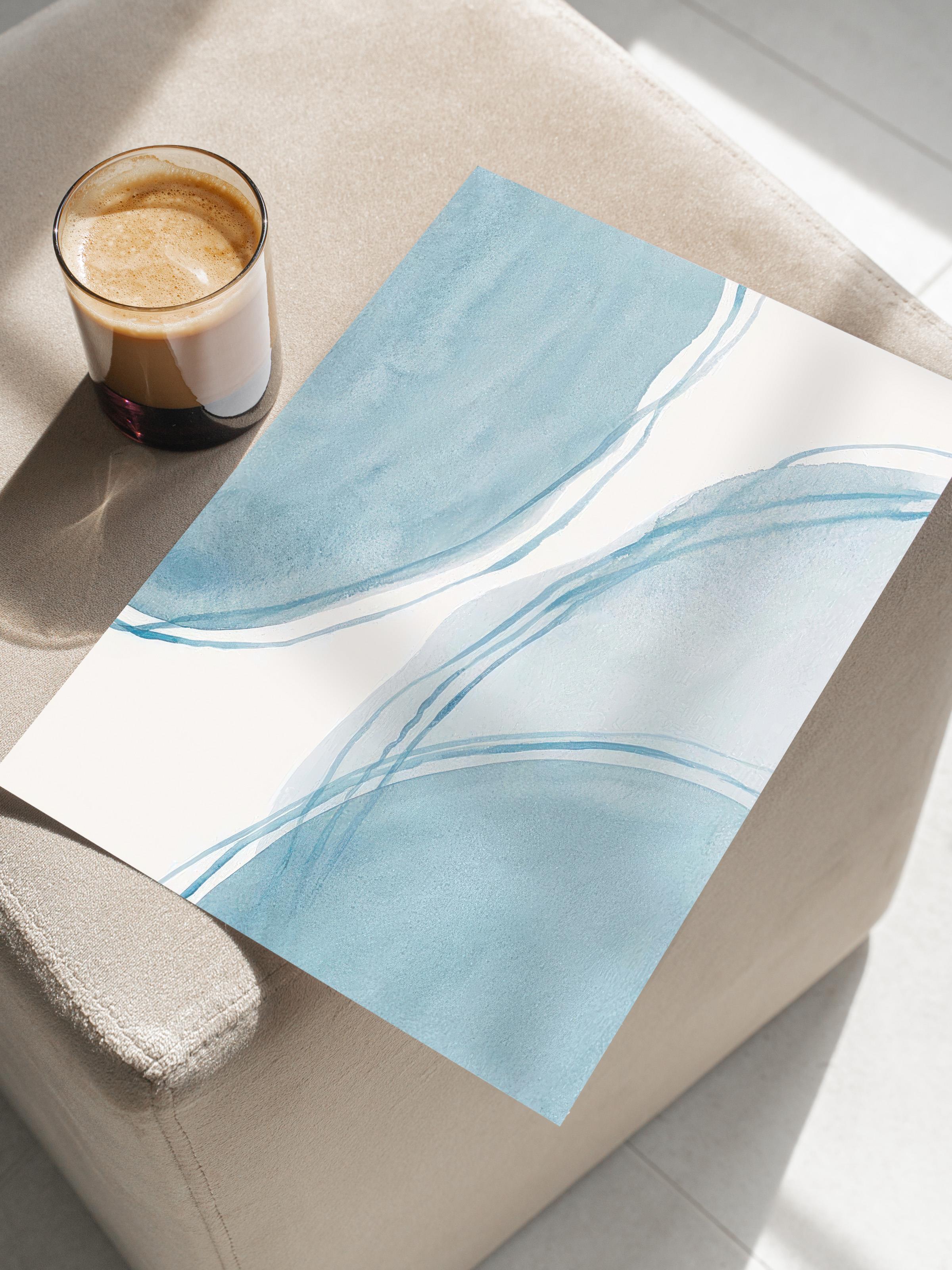 Watercolor Shapes Poster, Çerçevesiz Duvar Posteri, Dikey Duvar Tablosu Comfort Serisi NO:108539