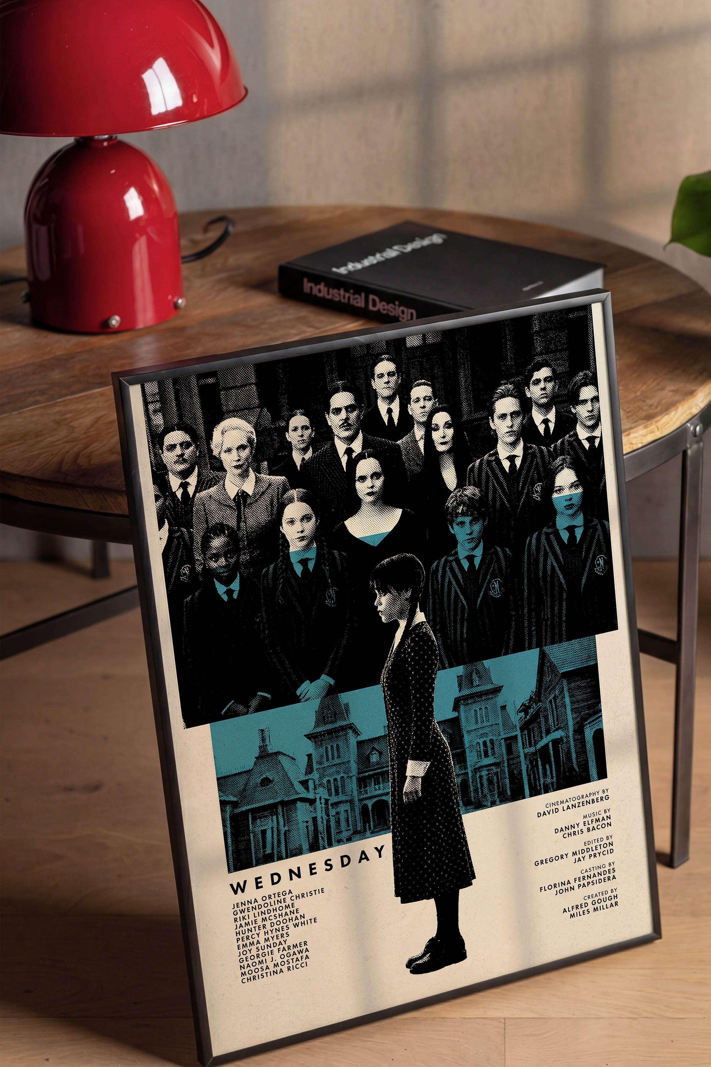 Wednesday Siyah Çerçeveli Poster, Sinema ve Dizi Tablo, Film Dizi Afişleri NO:112782