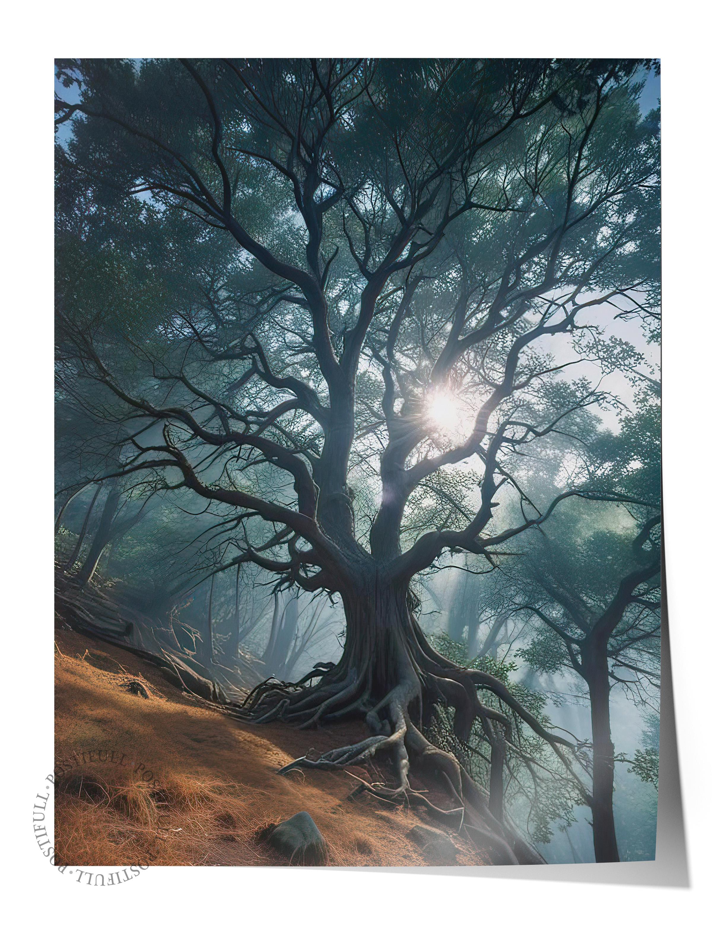 Whomping Willow Poster, Çerçevesiz Duvar Posteri, Dikey Duvar Tablosu Comfort Serisi NO:108289