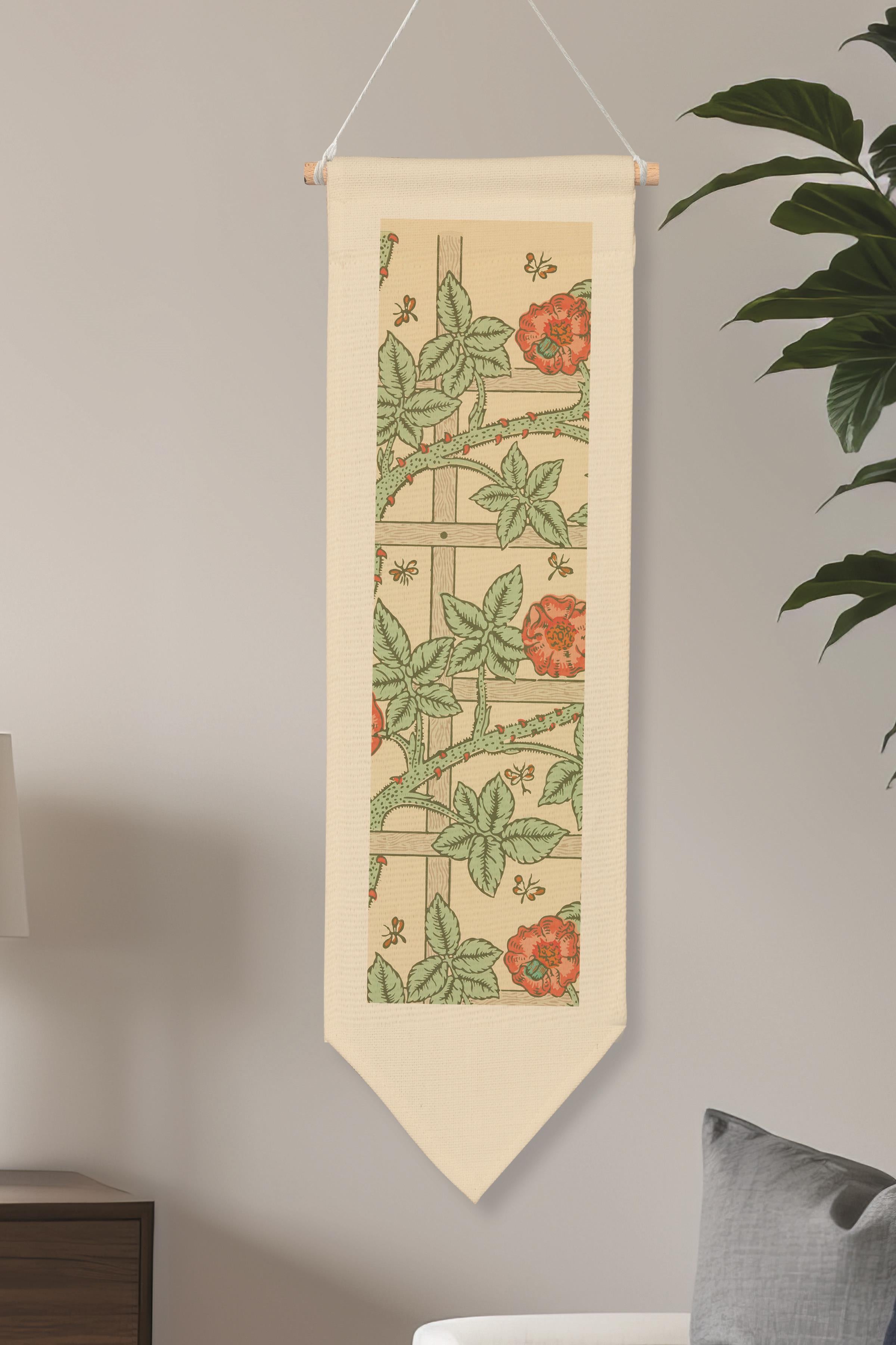 William Morisse Duvar Halısı, Sanat Serisi Dekor, 100cm Kanvas Flama Askılı Duvar Örtüsü NO:677