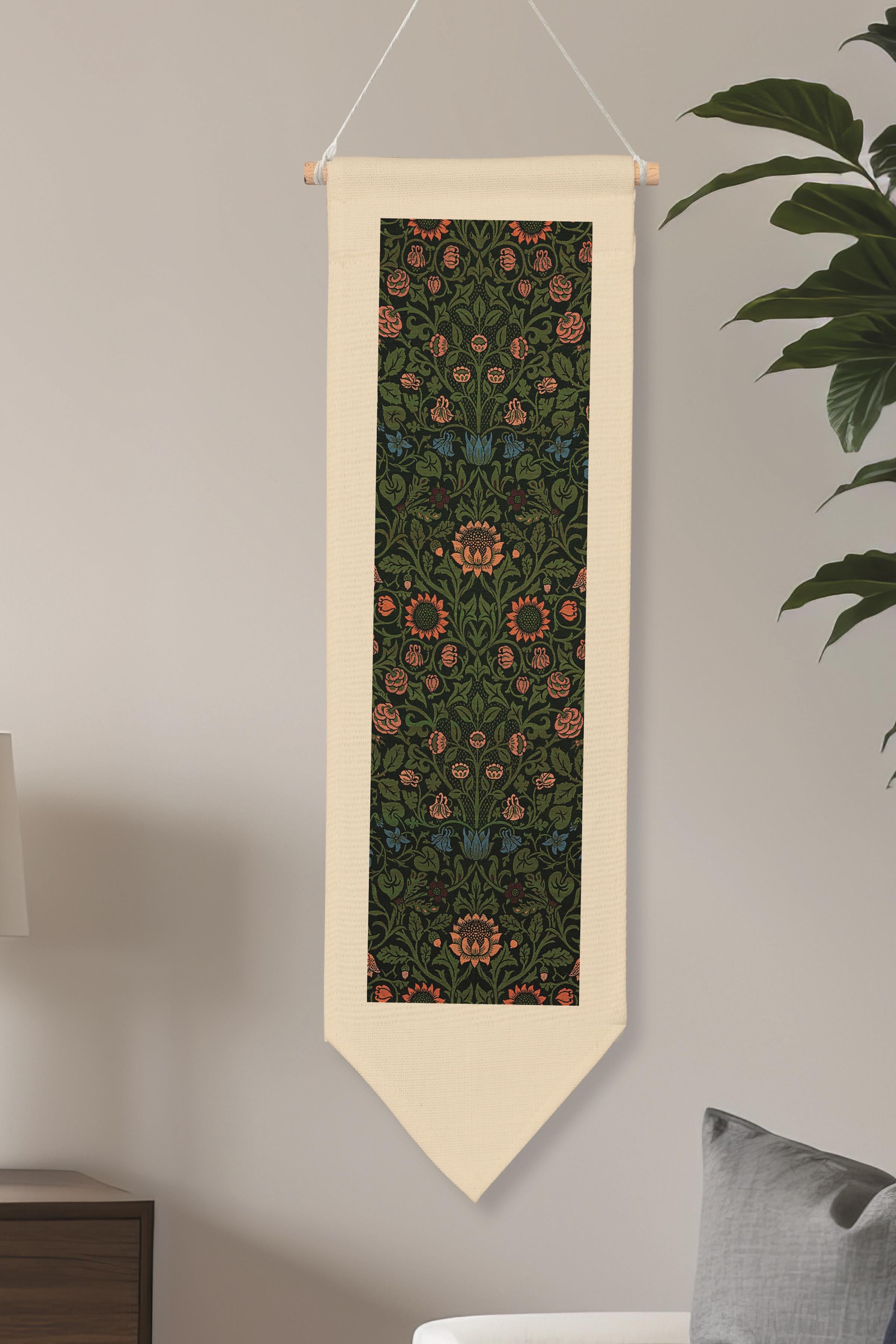 William Morisse Duvar Halısı, Sanat Serisi Dekor, 100cm Kanvas Flama Askılı Duvar Örtüsü NO:680