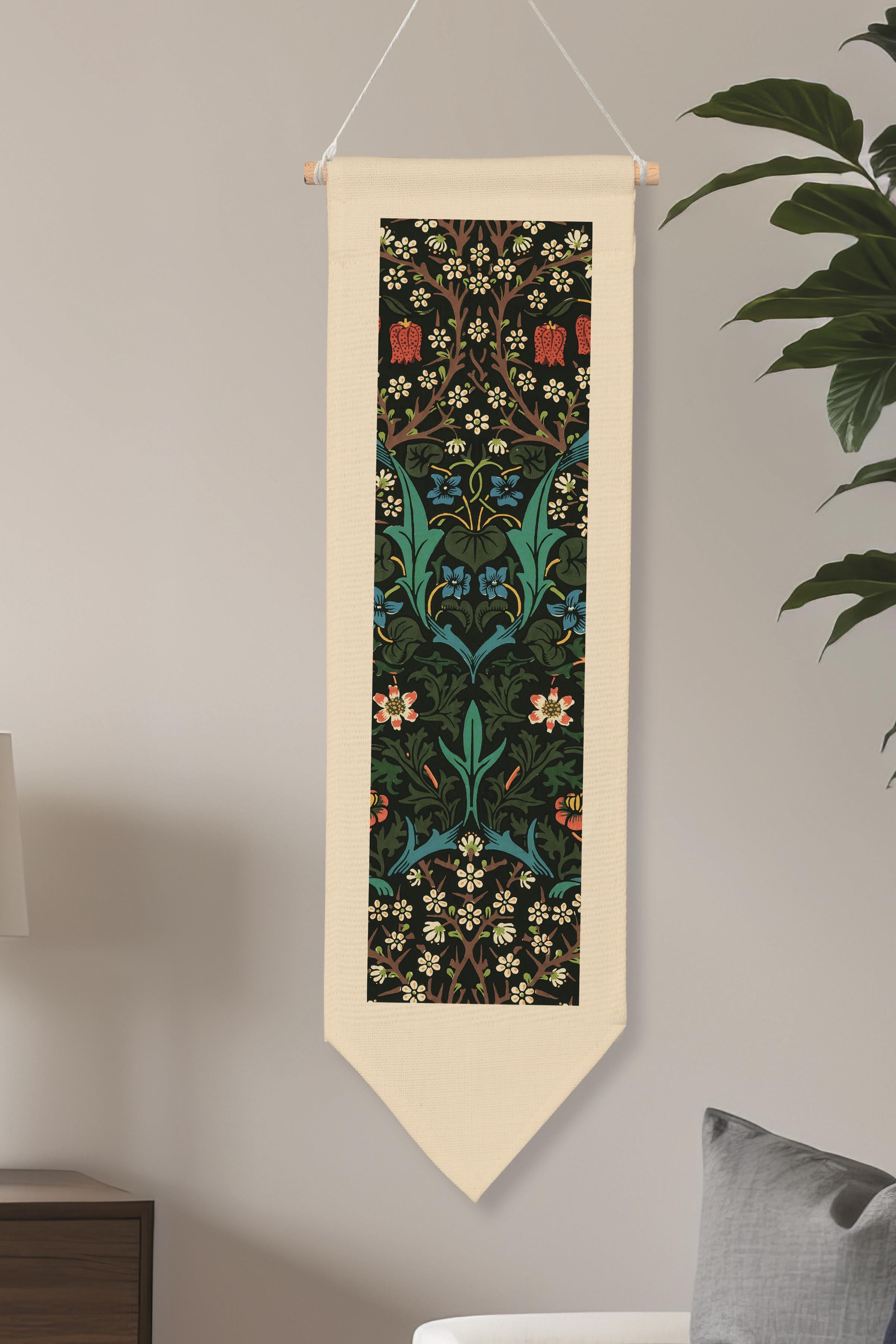 William Morisse Duvar Halısı, Sanat Serisi Dekor, 100cm Kanvas Flama Askılı Duvar Örtüsü NO:681