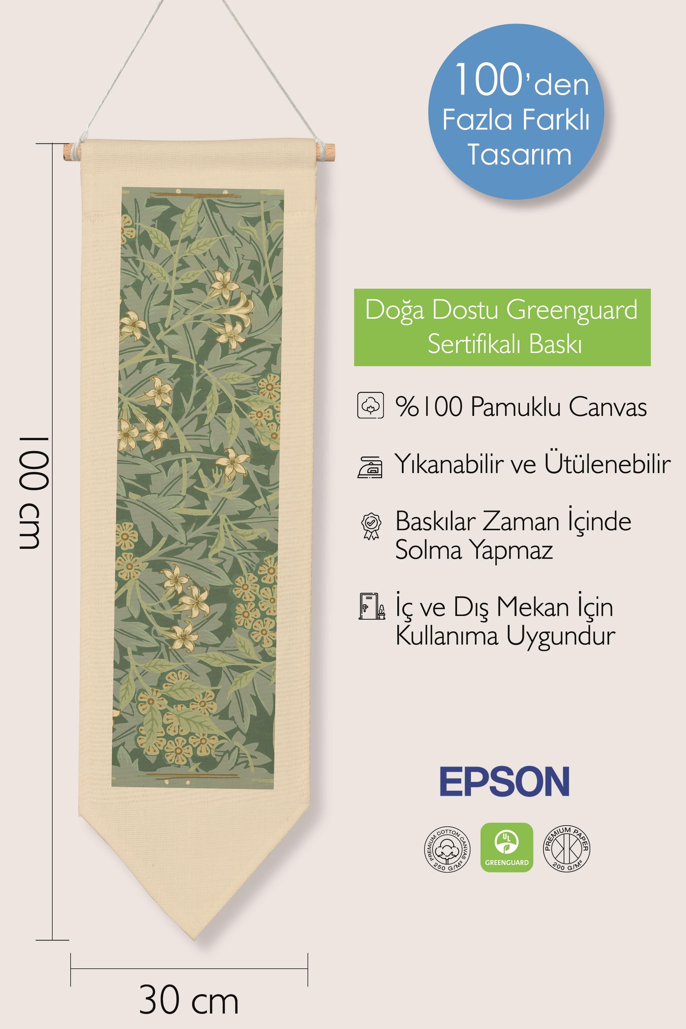 William Morisse Duvar Halısı, Sanat Serisi Dekor, 100cm Kanvas Flama Askılı Duvar Örtüsü NO:686