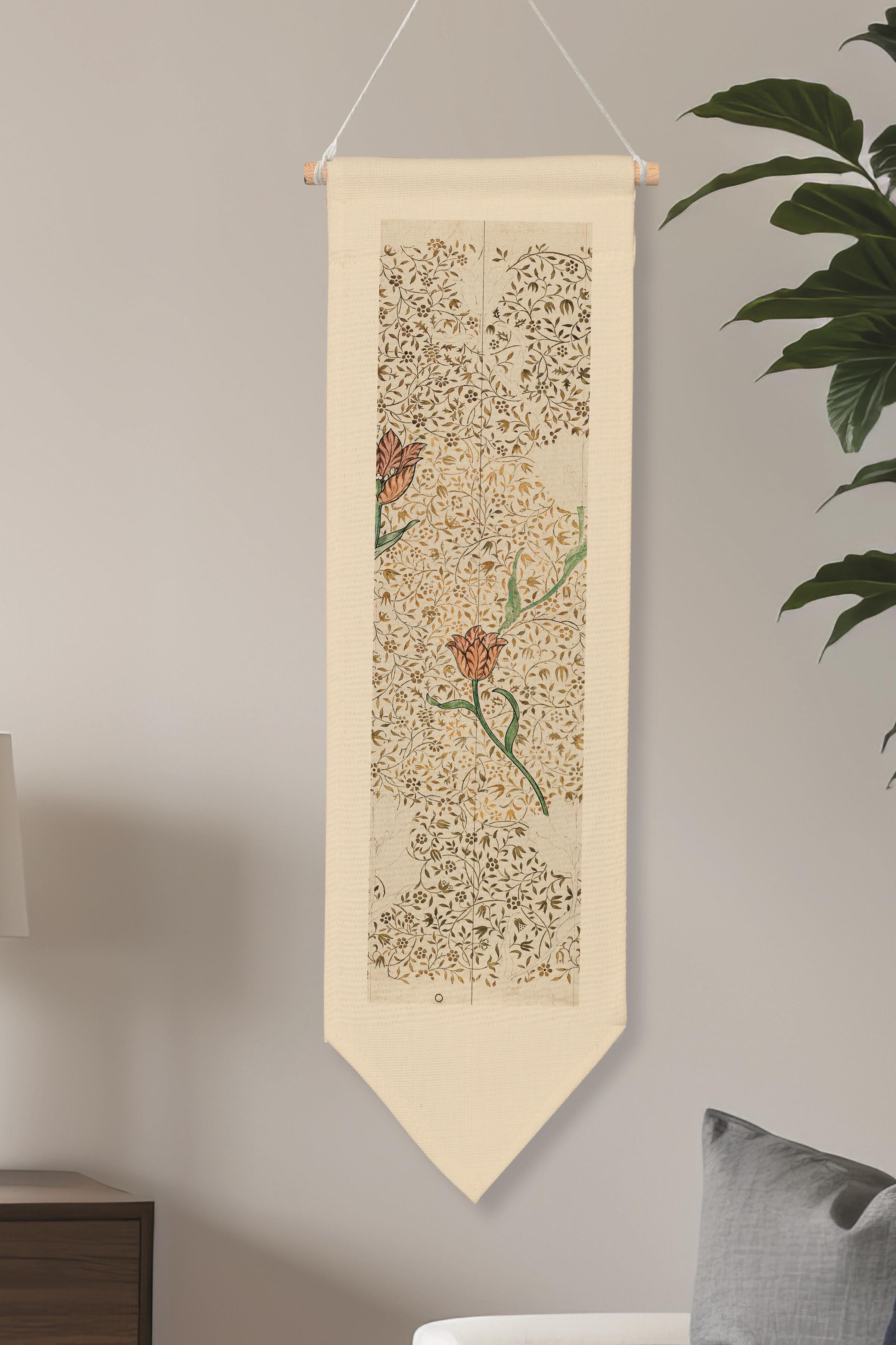 William Morisse Duvar Halısı, Sanat Serisi Dekor, 100cm Kanvas Flama Askılı Duvar Örtüsü NO:691