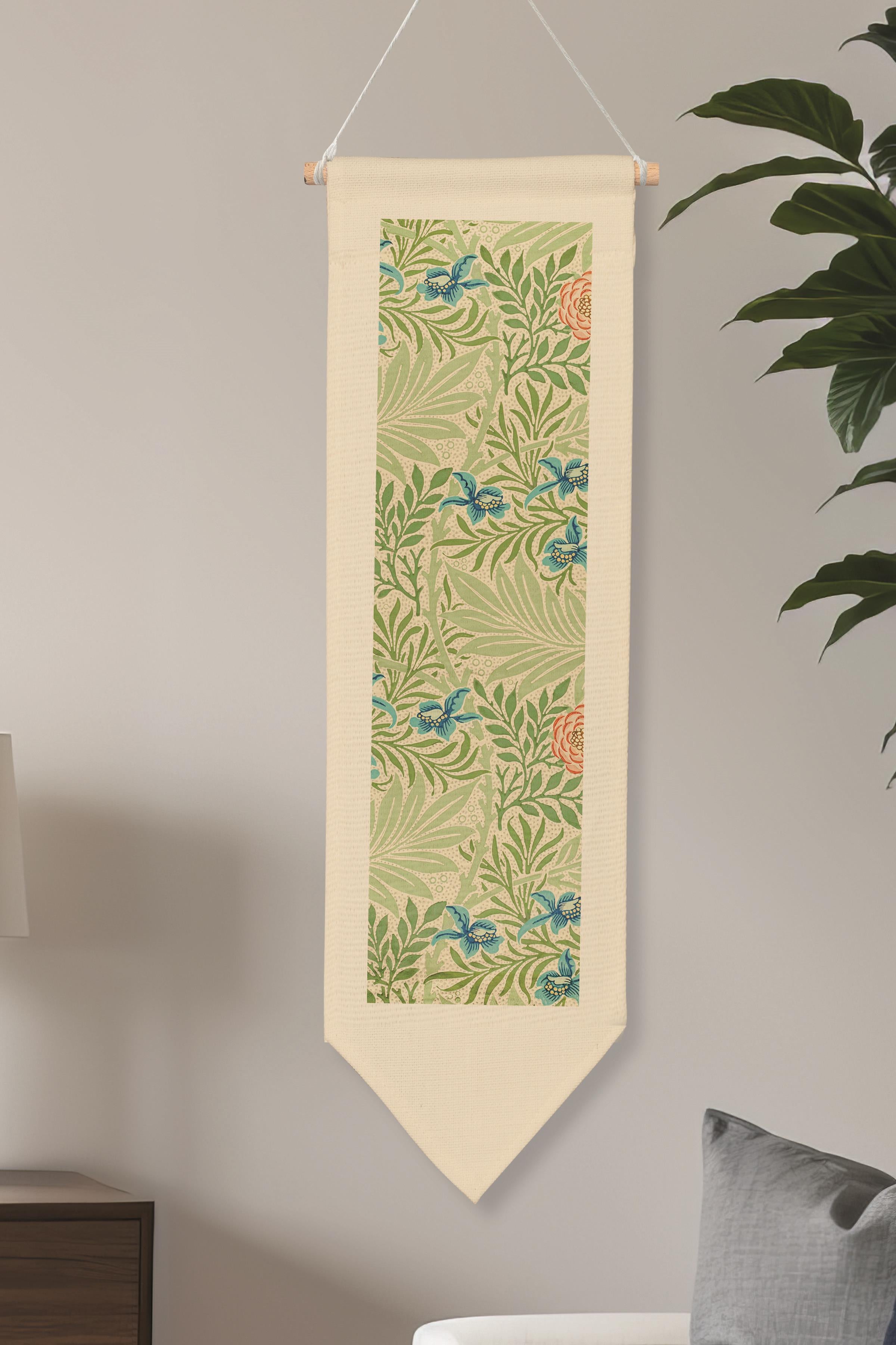 William Morisse Duvar Halısı, Sanat Serisi Dekor, 100cm Kanvas Flama Askılı Duvar Örtüsü NO:700