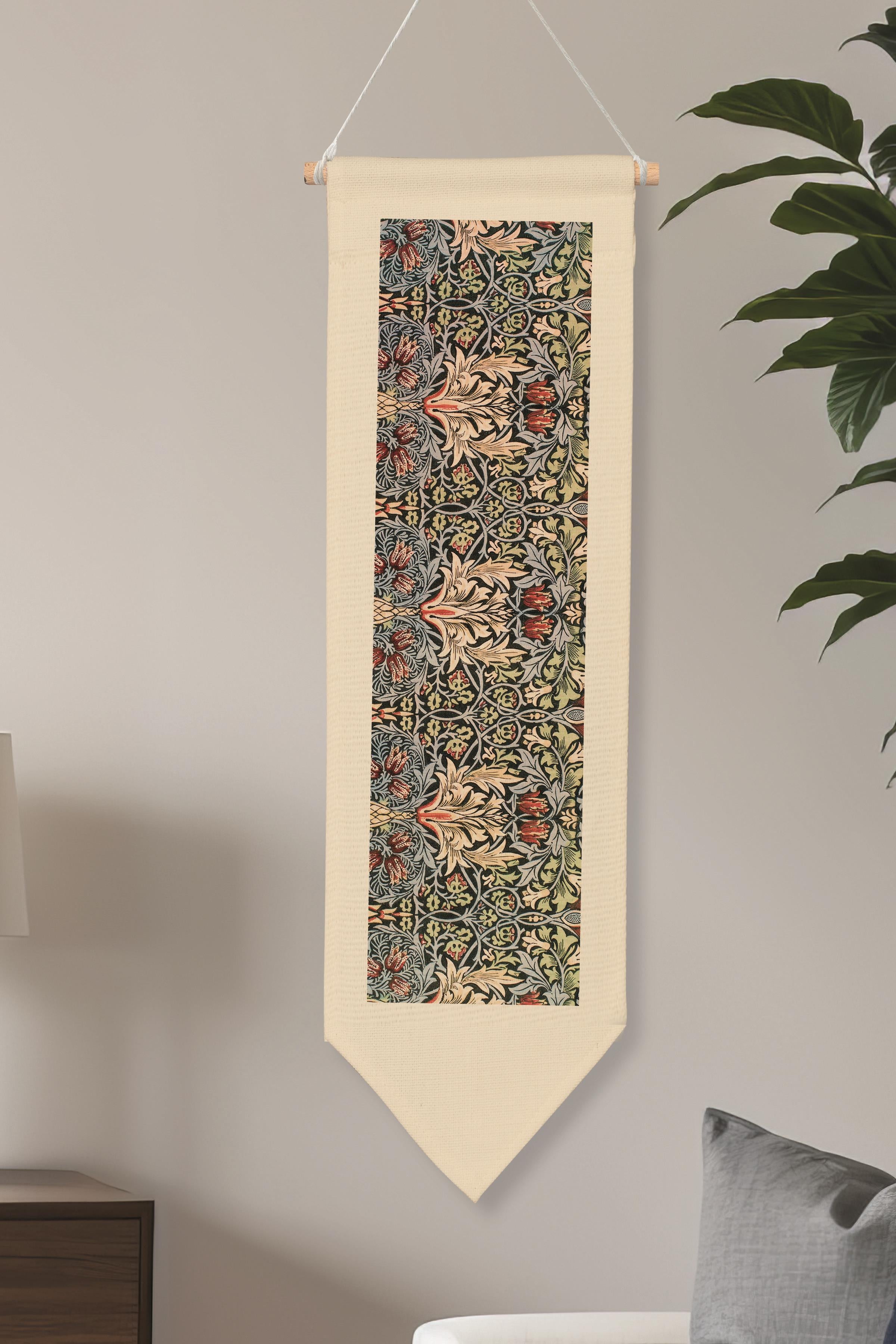 William Morisse Duvar Halısı, Sanat Serisi Dekor, 100cm Kanvas Flama Askılı Duvar Örtüsü NO:702