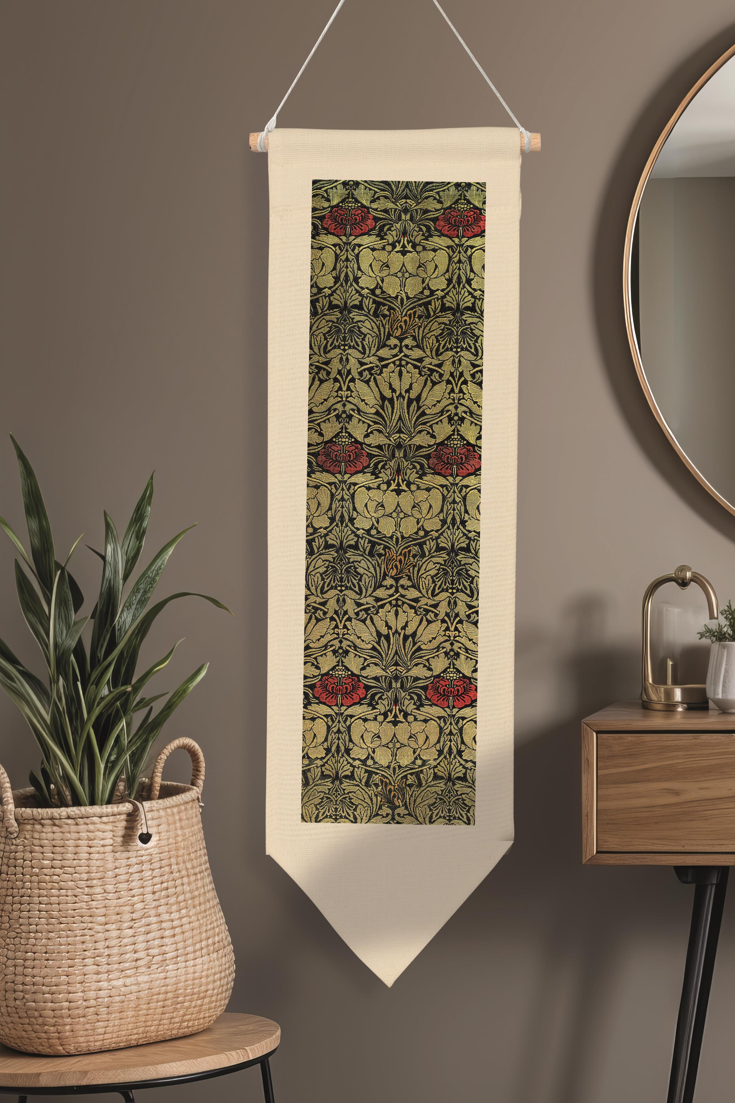 William Morisse Duvar Halısı, Sanat Serisi Dekor, 100cm Kanvas Flama Askılı Duvar Örtüsü NO:707