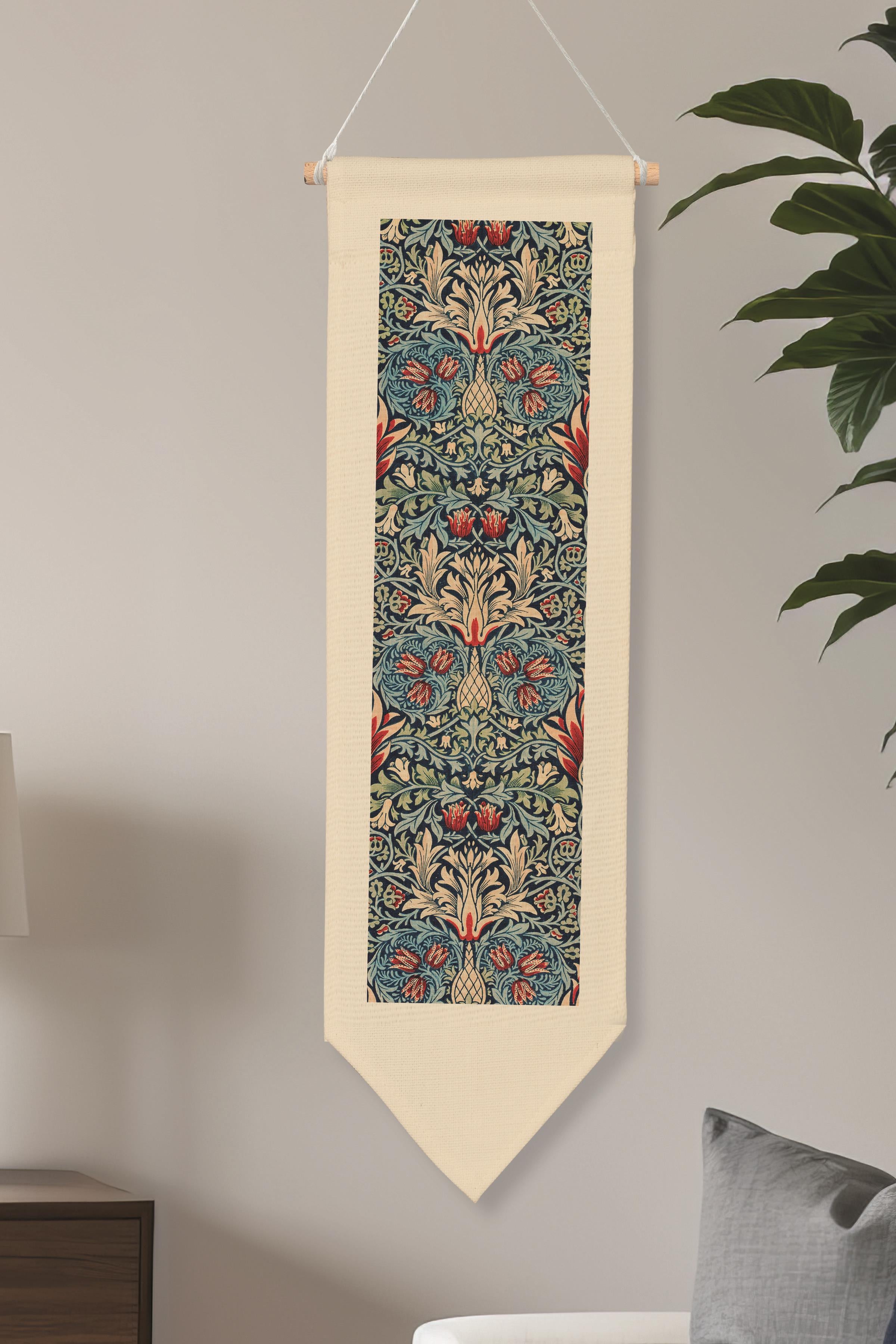 William Morisse Duvar Halısı, Sanat Serisi Dekor, 100cm Kanvas Flama Askılı Duvar Örtüsü NO:709