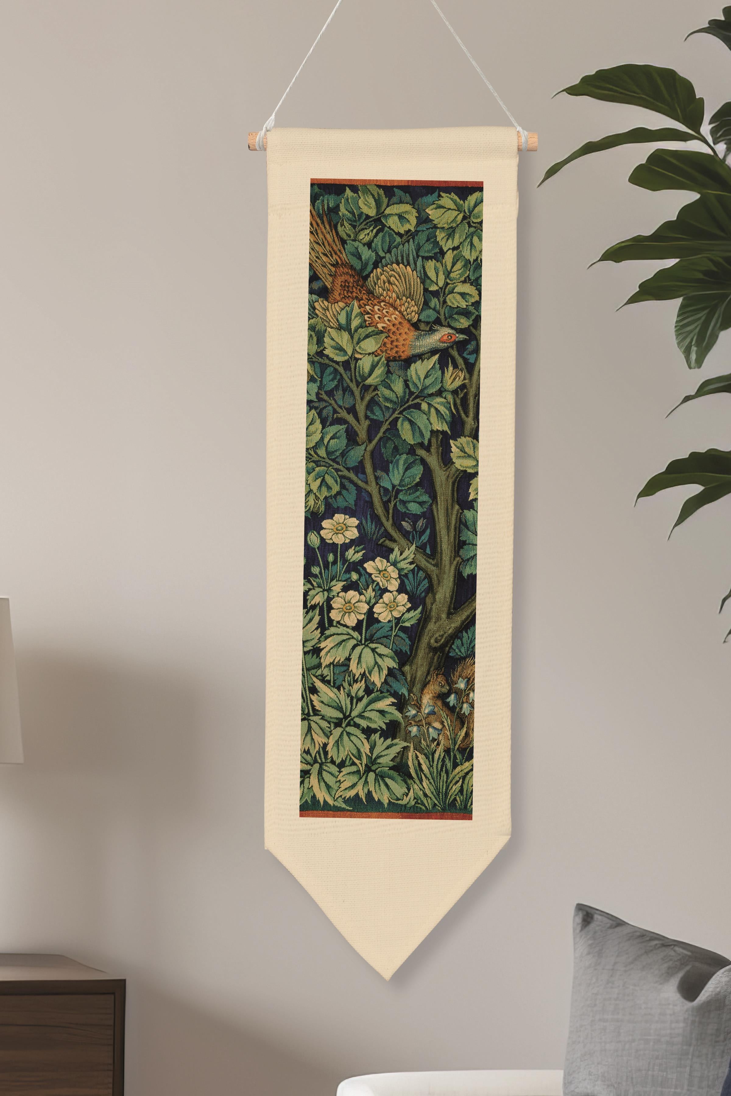 William Morisse Duvar Halısı, Sanat Serisi Dekor, 100cm Kanvas Flama Askılı Duvar Örtüsü NO:710