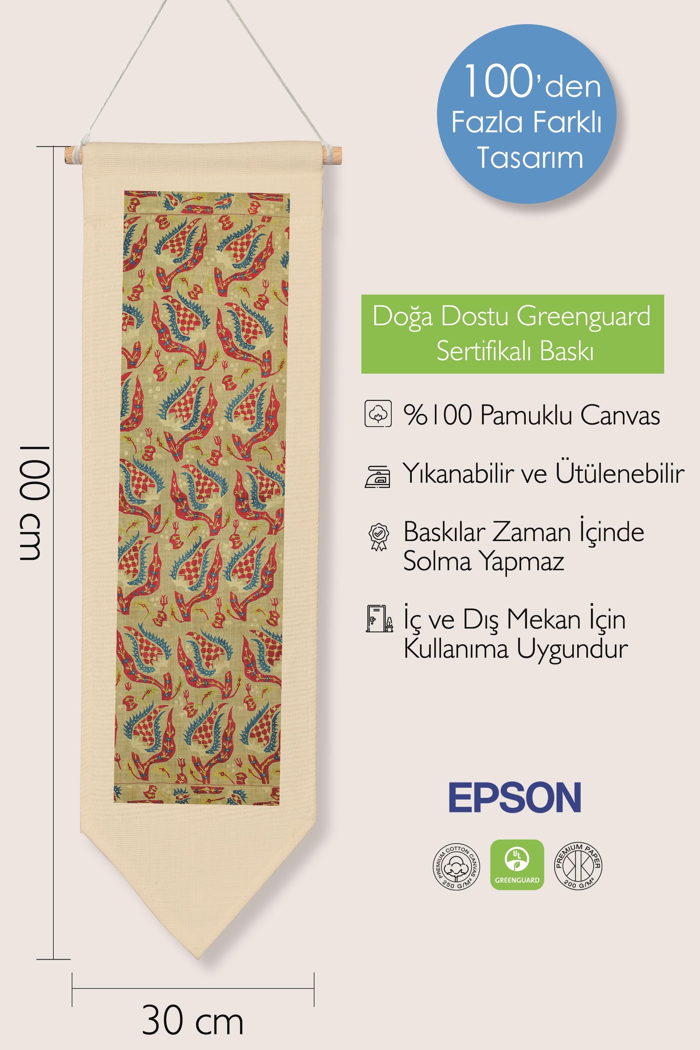 William Morisse Duvar Halısı, Sanat Serisi Dekor, 100cm Kanvas Flama Askılı Duvar Örtüsü NO:711