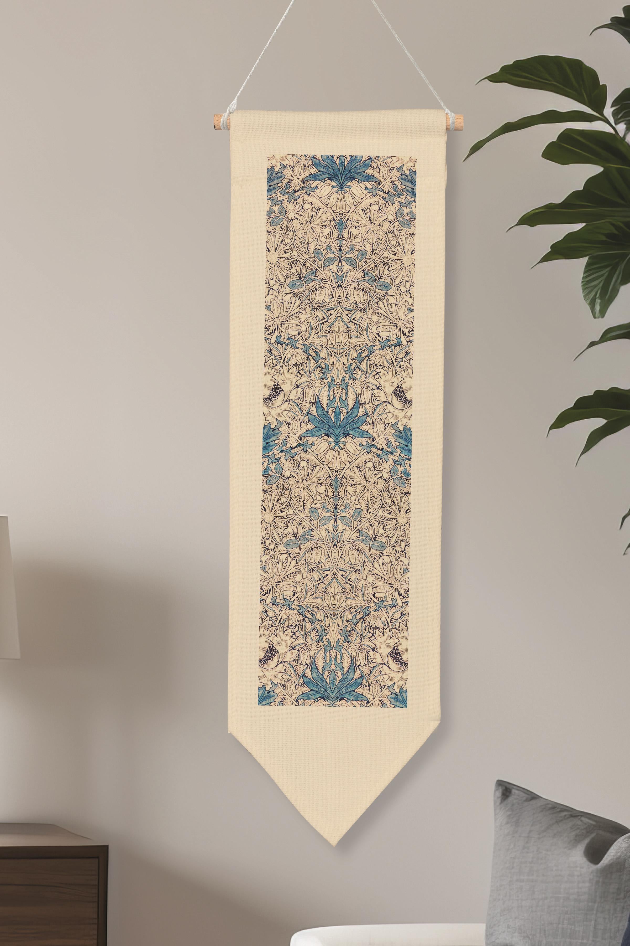 William Morisse Duvar Halısı, Sanat Serisi Dekor, 100cm Kanvas Flama Askılı Duvar Örtüsü NO:716