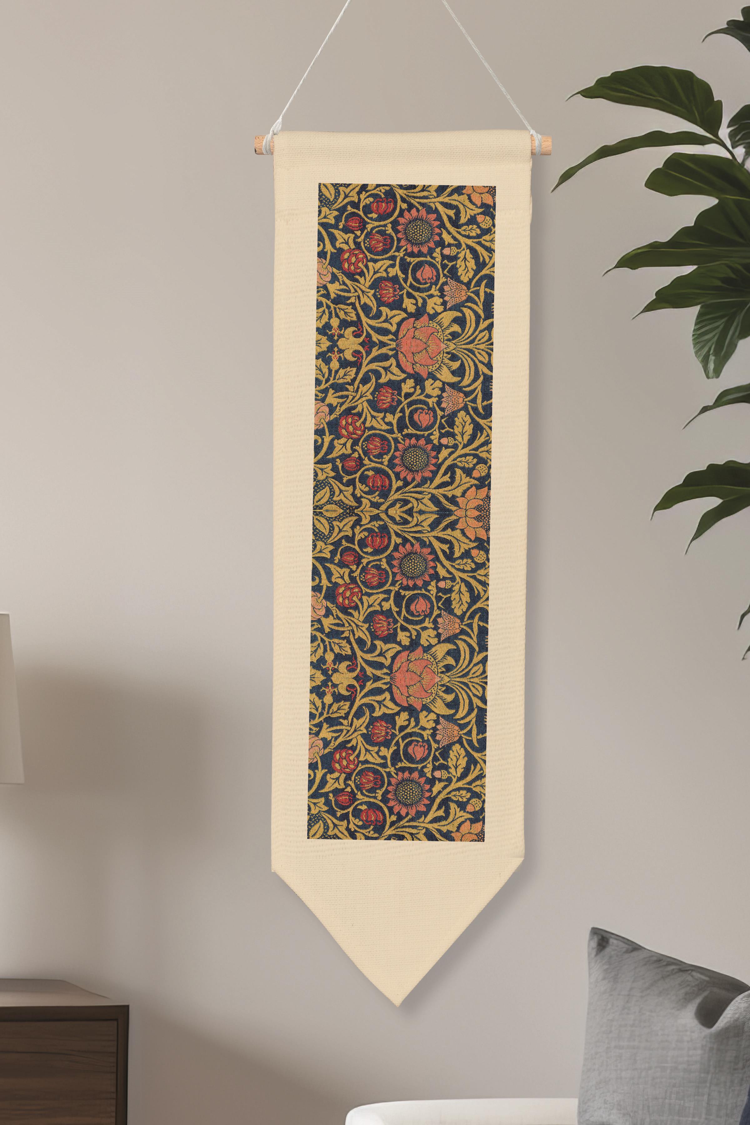 William Morisse Duvar Halısı, Sanat Serisi Dekor, 100cm Kanvas Flama Askılı Duvar Örtüsü NO:722