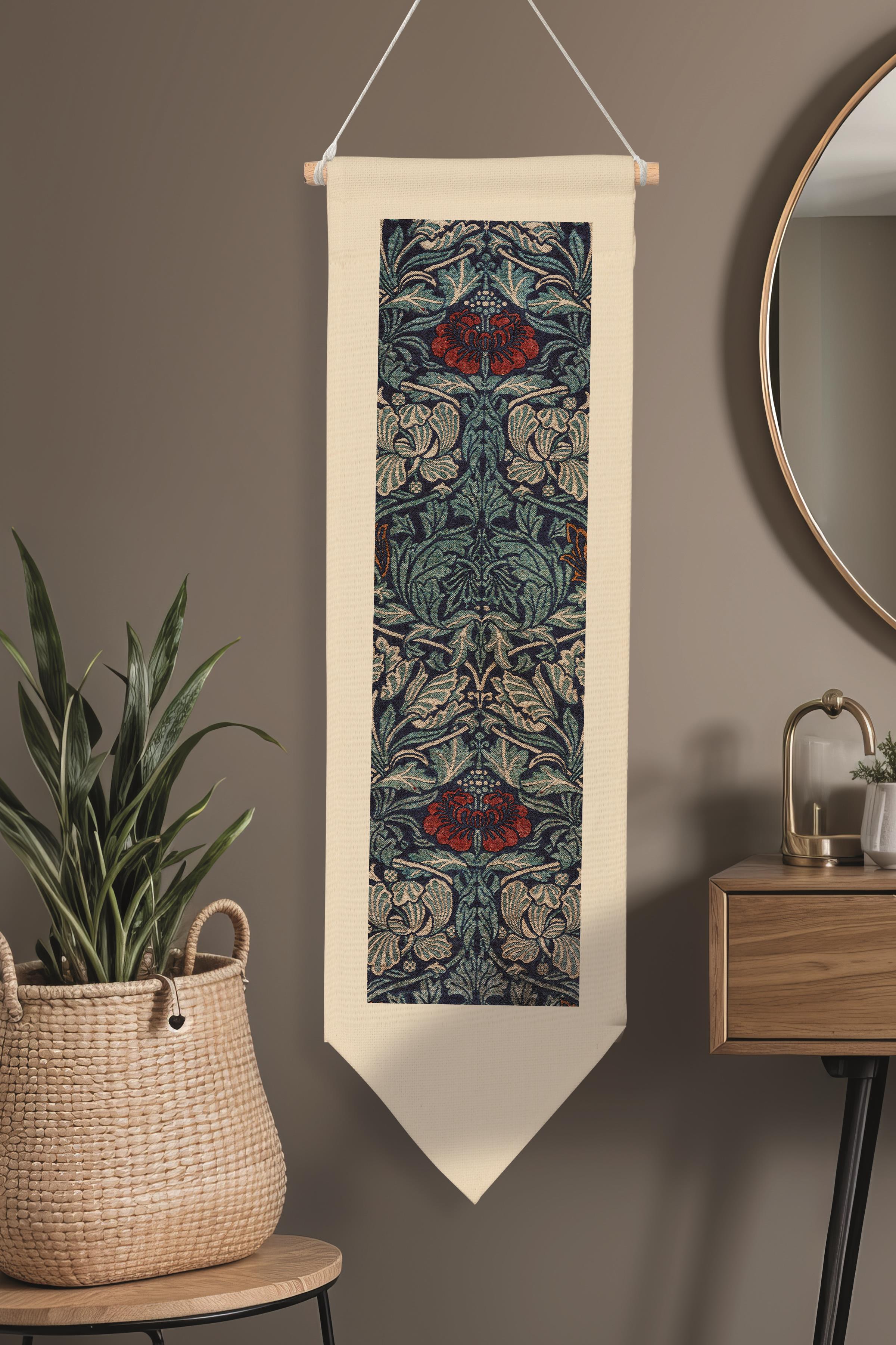 William Morisse Duvar Halısı, Sanat Serisi Dekor, 100cm Kanvas Flama Askılı Duvar Örtüsü NO:724