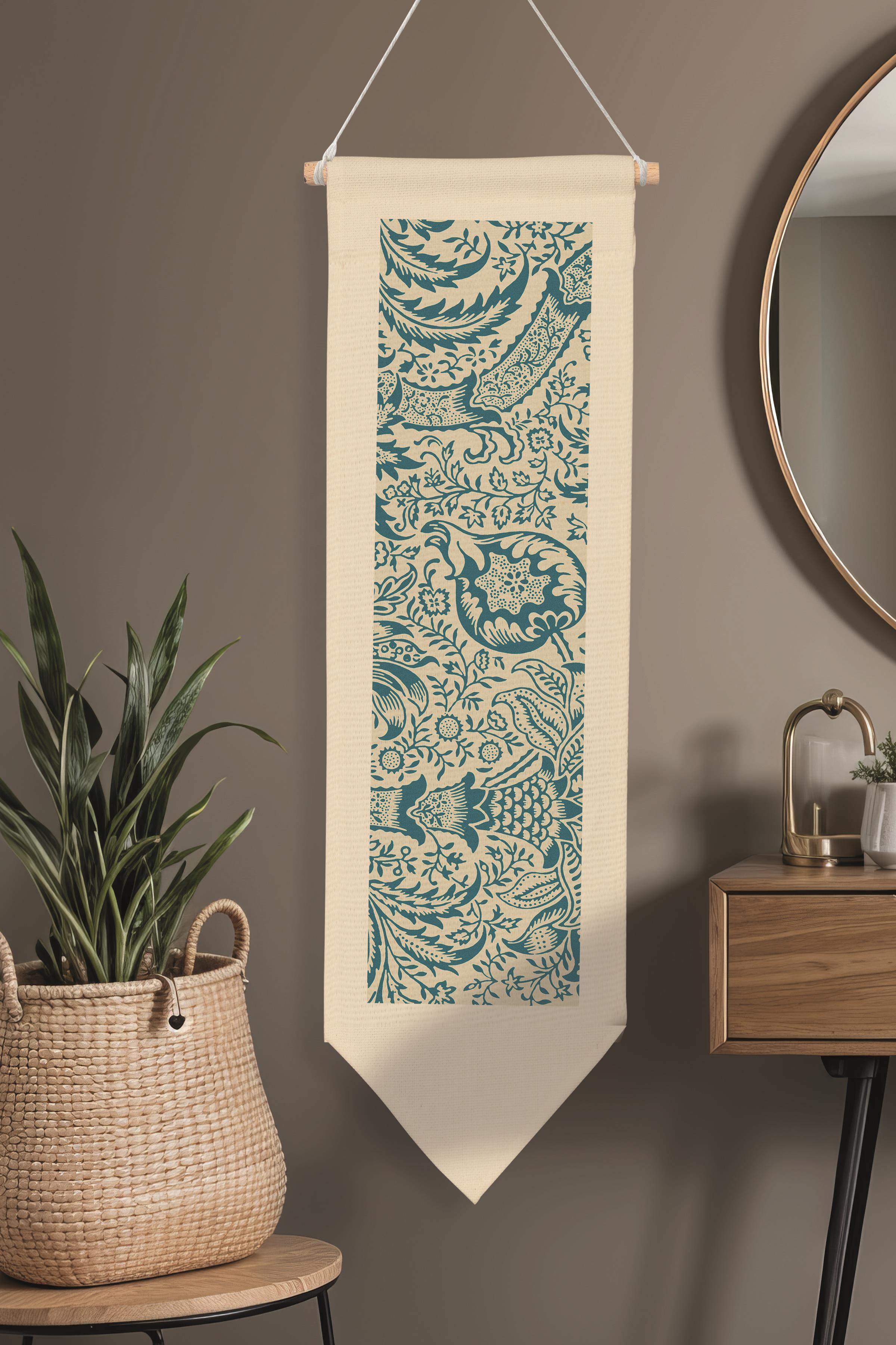 William Morisse Duvar Halısı, Sanat Serisi Dekor, 100cm Kanvas Flama Askılı Duvar Örtüsü NO:727