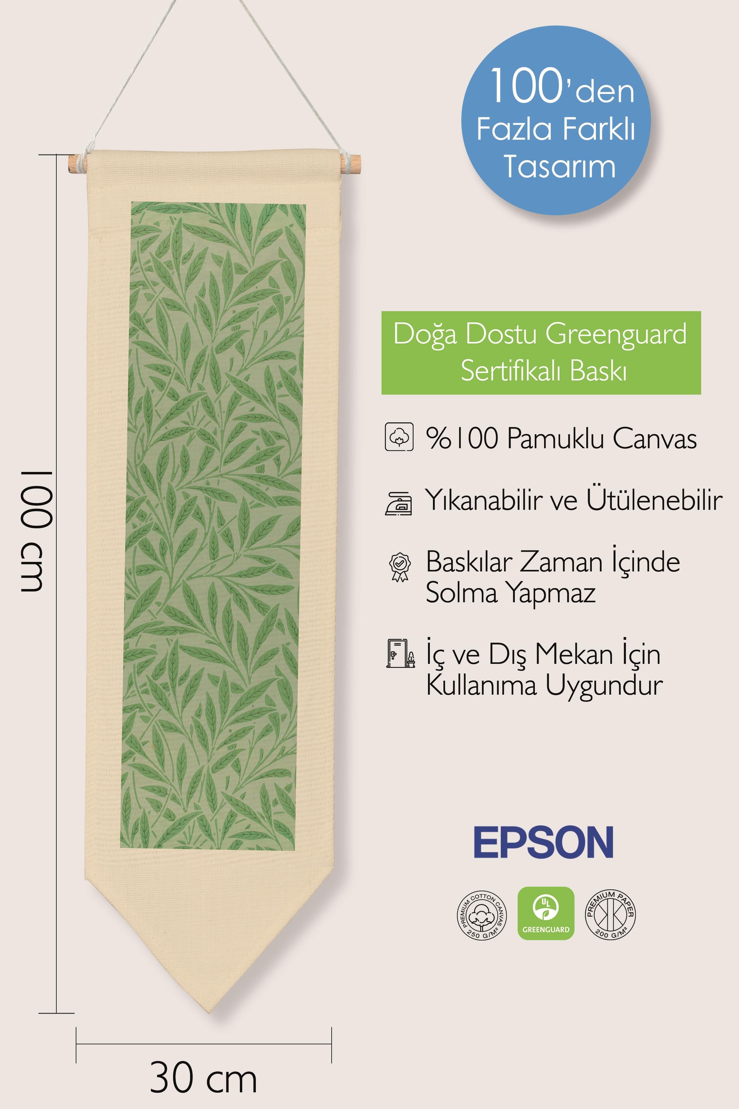 William Morisse Duvar Halısı, Sanat Serisi Dekor, 100cm Kanvas Flama Askılı Duvar Örtüsü NO:729