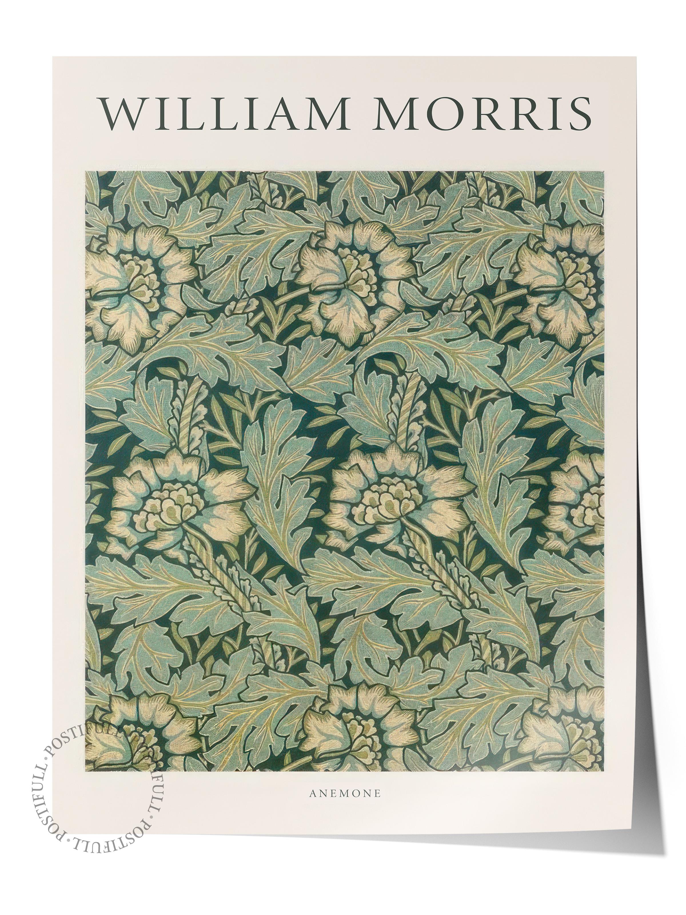 William Morris - Anemone Poster, Dikey Duvar Tablosu Comfort Serisi NO:108469