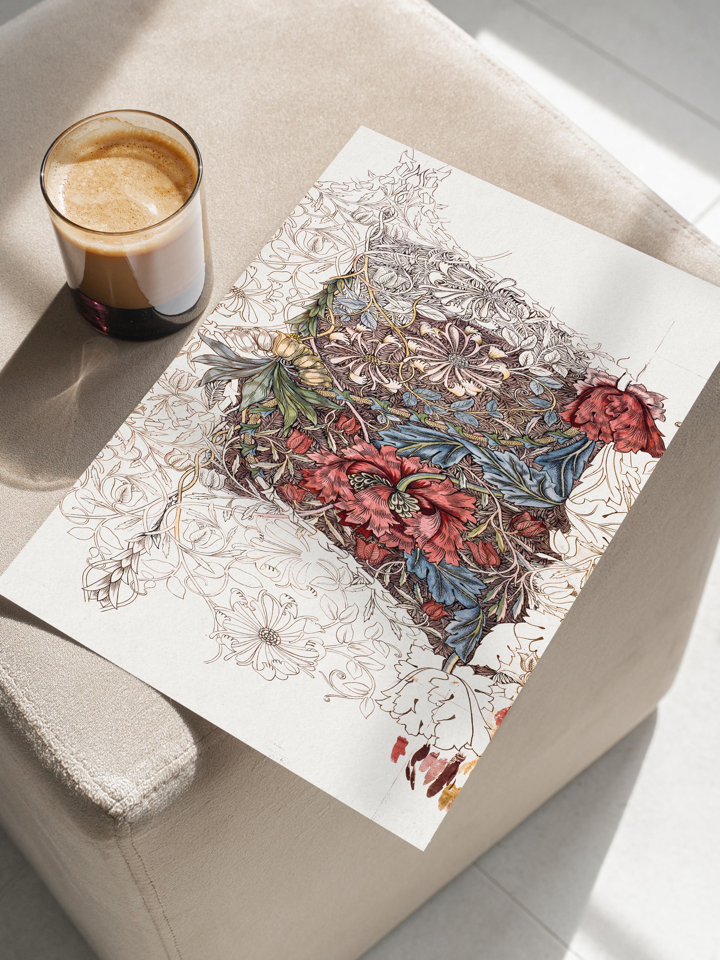 William Morris Poster No:19 Modern Sanat Poster - Sanat Dekor Serisi - Duvar Tablosu, HD Baskı