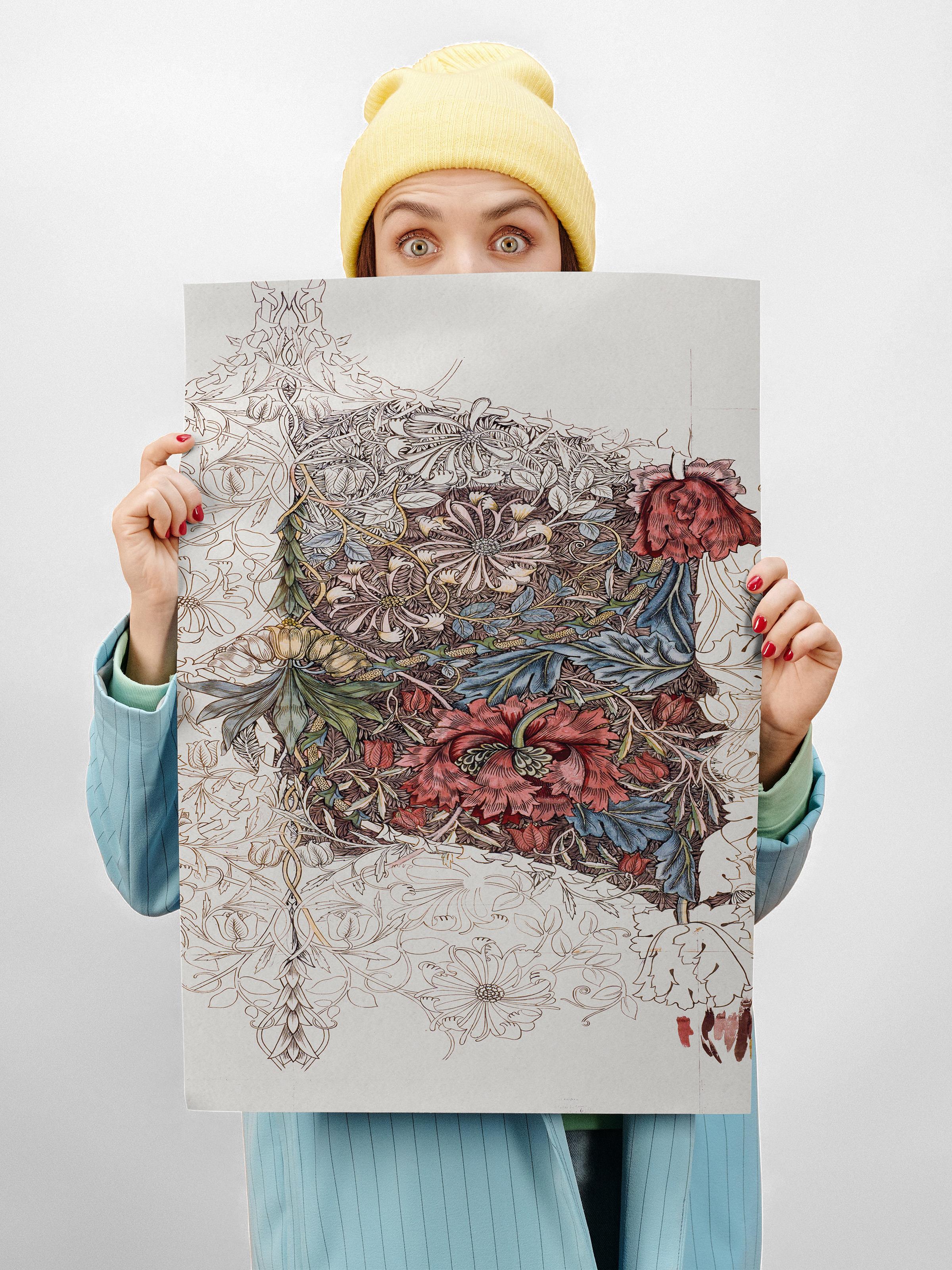 William Morris Poster No:19 Modern Sanat Poster - Sanat Dekor Serisi - Duvar Tablosu, HD Baskı